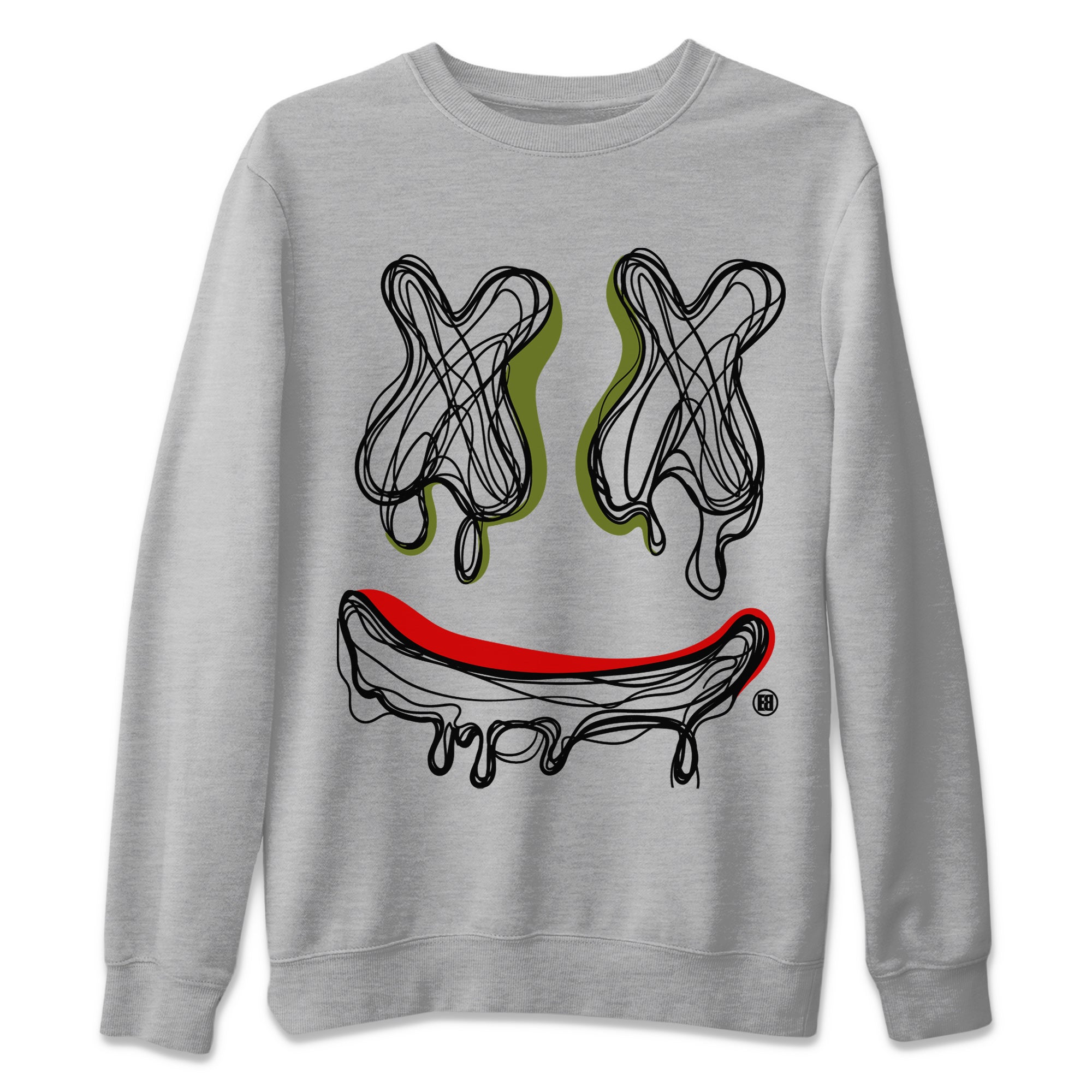 Jordan 1 Travis Scott Olive Shirt To Match Jordans Smiley Doodle Sneaker Tees Jordan 1 Travis Scott Olive Drip Gear Zone Sneaker Matching Clothing Unisex Shirts