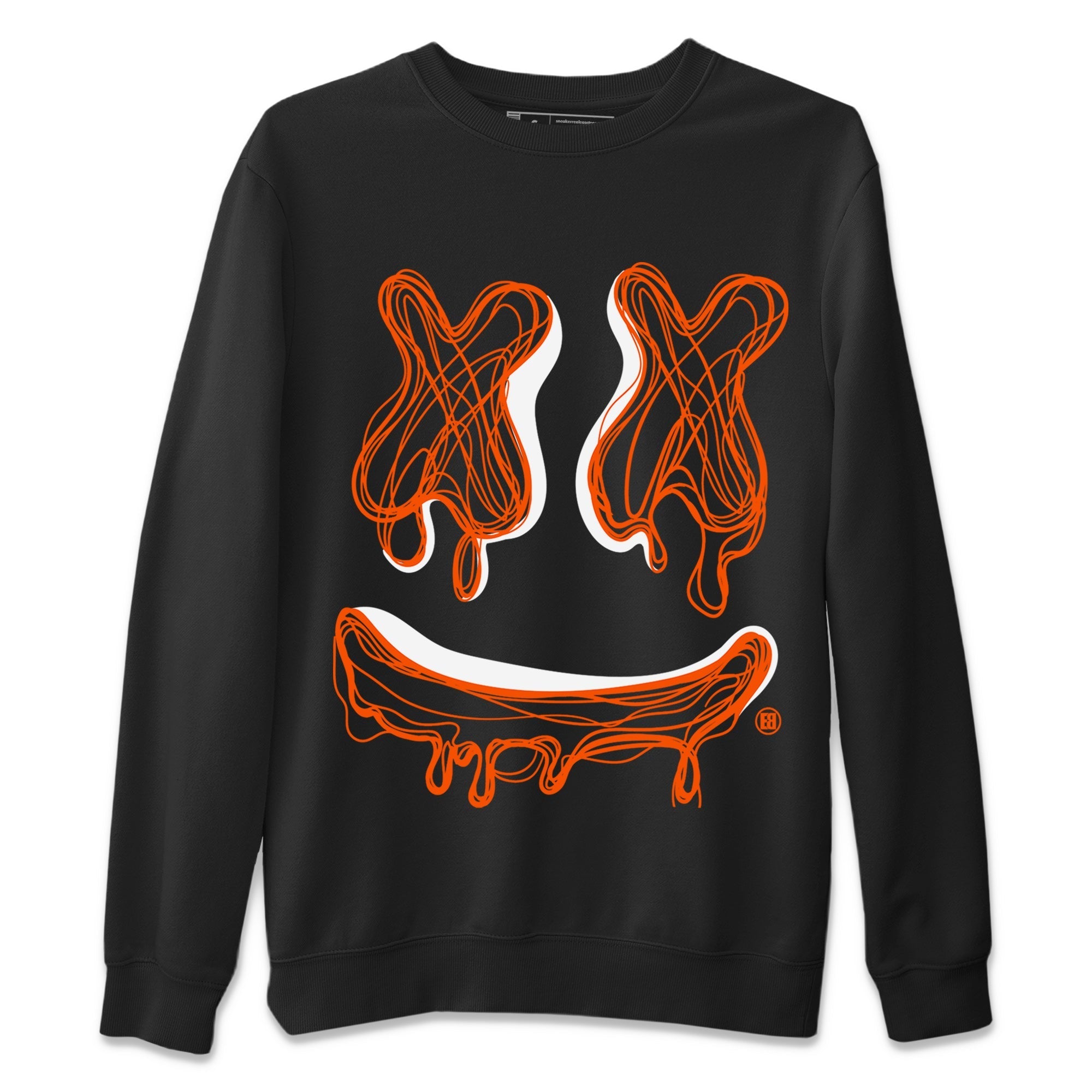 Air Jordan 12 Brilliant Orange Sneaker Match Tees Smiley Doodle Streetwear Sneaker Shirt 12s Brilliant Orange Shirts Unisex Shirts Black 2