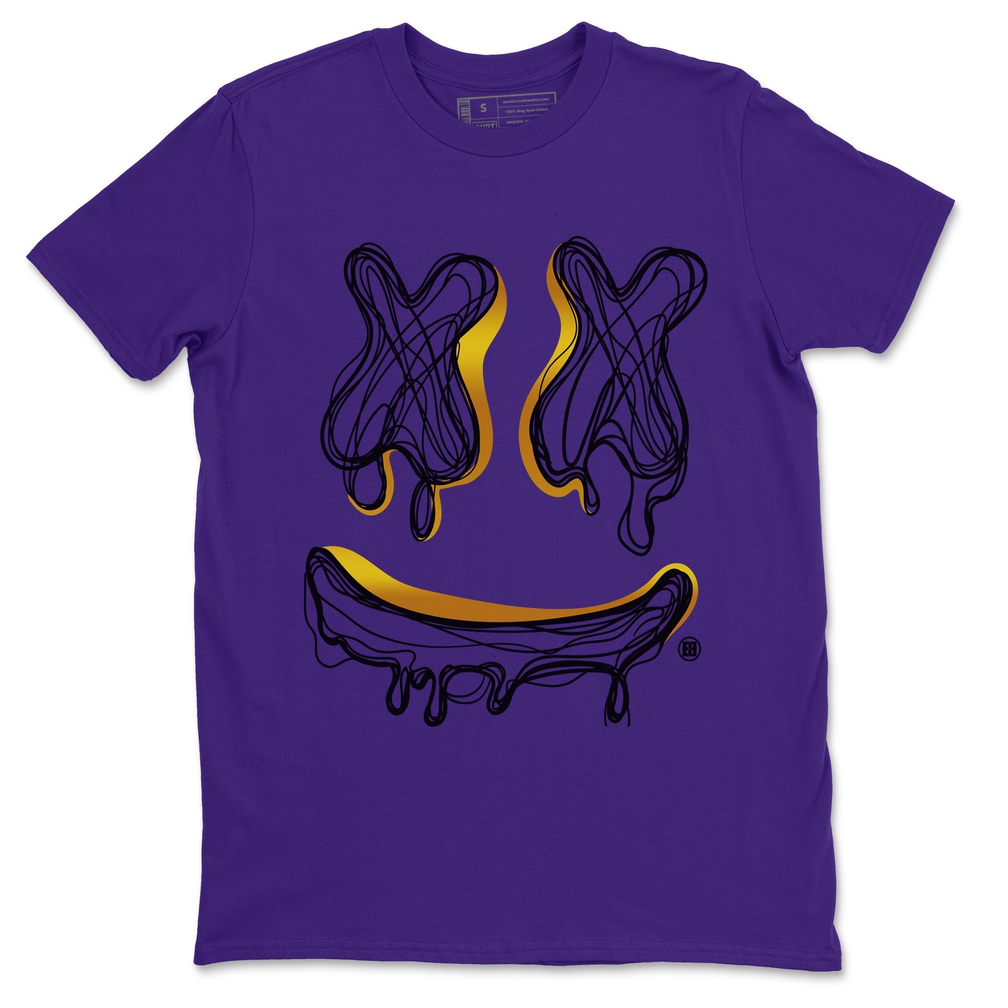 Air Jordan 12 Field Purple Sneaker Match Tees Smiley Doodle Sneaker Tees AJ12 Field Purple Sneaker Release Tees Unisex Shirts Purple 2