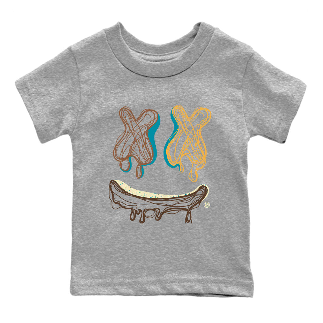 Air Jordan 4 GS Cacao Wow shirt to match jordans Smiley Doodle Streetwear Sneaker Shirt Air Jordan 4 Cacao Wow Drip Gear Zone Sneaker Matching Clothing Baby Toddler Heather Grey 2 T-Shirt