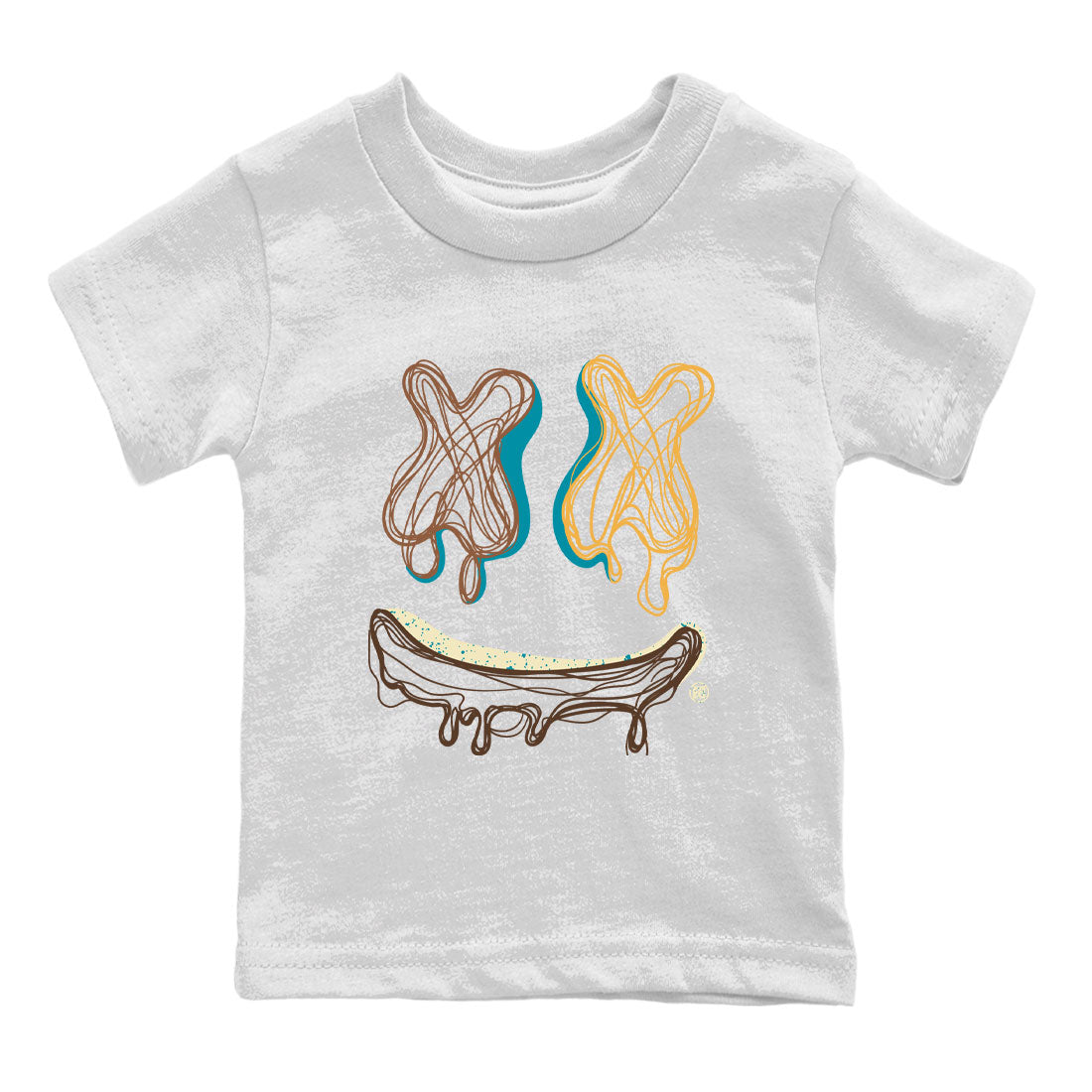 Air Jordan 4 GS Cacao Wow shirt to match jordans Smiley Doodle Streetwear Sneaker Shirt Air Jordan 4 Cacao Wow Drip Gear Zone Sneaker Matching Clothing Baby Toddler White 2 T-Shirt