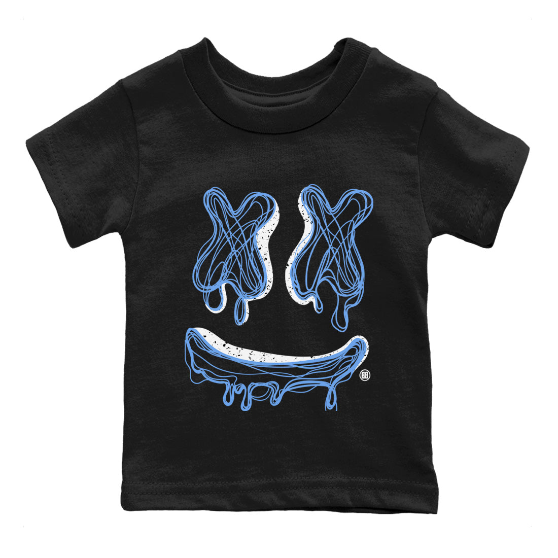 Air Jordan 5 UNC Smiley Doodle Baby and Kids Sneaker Tees Air Jordan 5 Retro UNC Kids Sneaker Tees Size Chart