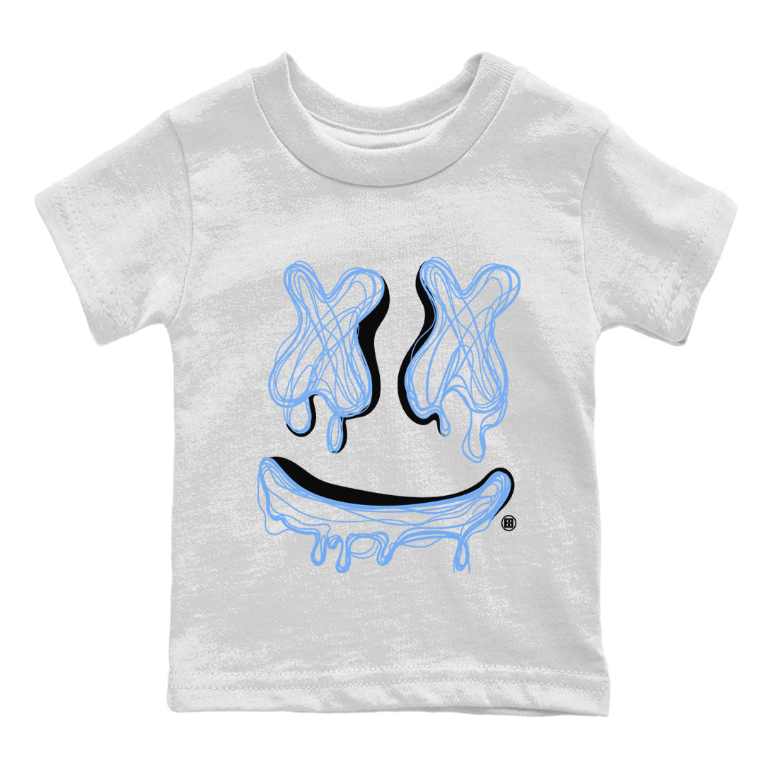 Air Jordan 5 UNC Smiley Doodle Baby and Kids Sneaker Tees Air Jordan 5 Retro UNC Kids Sneaker Tees Washing and Care Tip