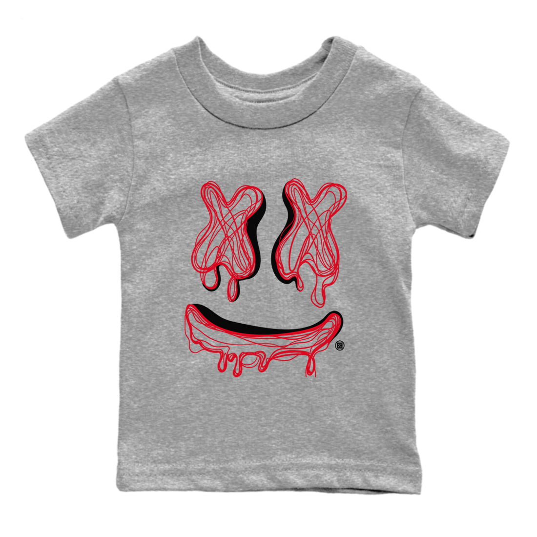 Air Jordan 6 Toro Bravo Sneaker Match Tees Smiley Doodle Streetwear Sneaker Shirt Air Jordan 6 Toro Tees Kids Shirts Heather Grey 2