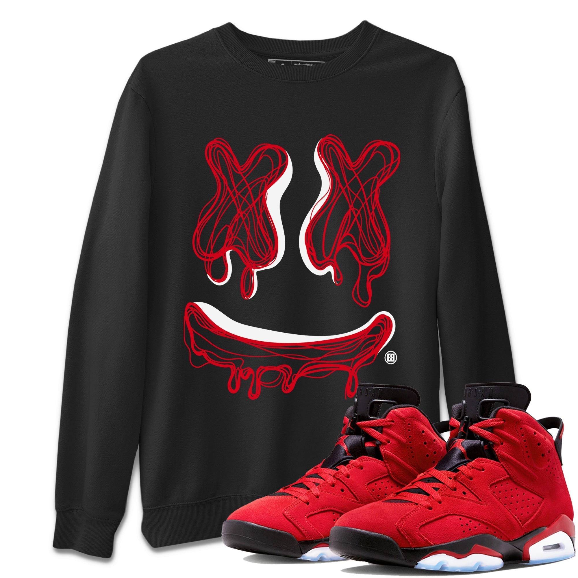 Air Jordan 6 Toro Bravo Sneaker Match Tees Smiley Doodle Streetwear Sneaker Shirt Air Jordan 6 Toro Tees Unisex Shirts Black 1