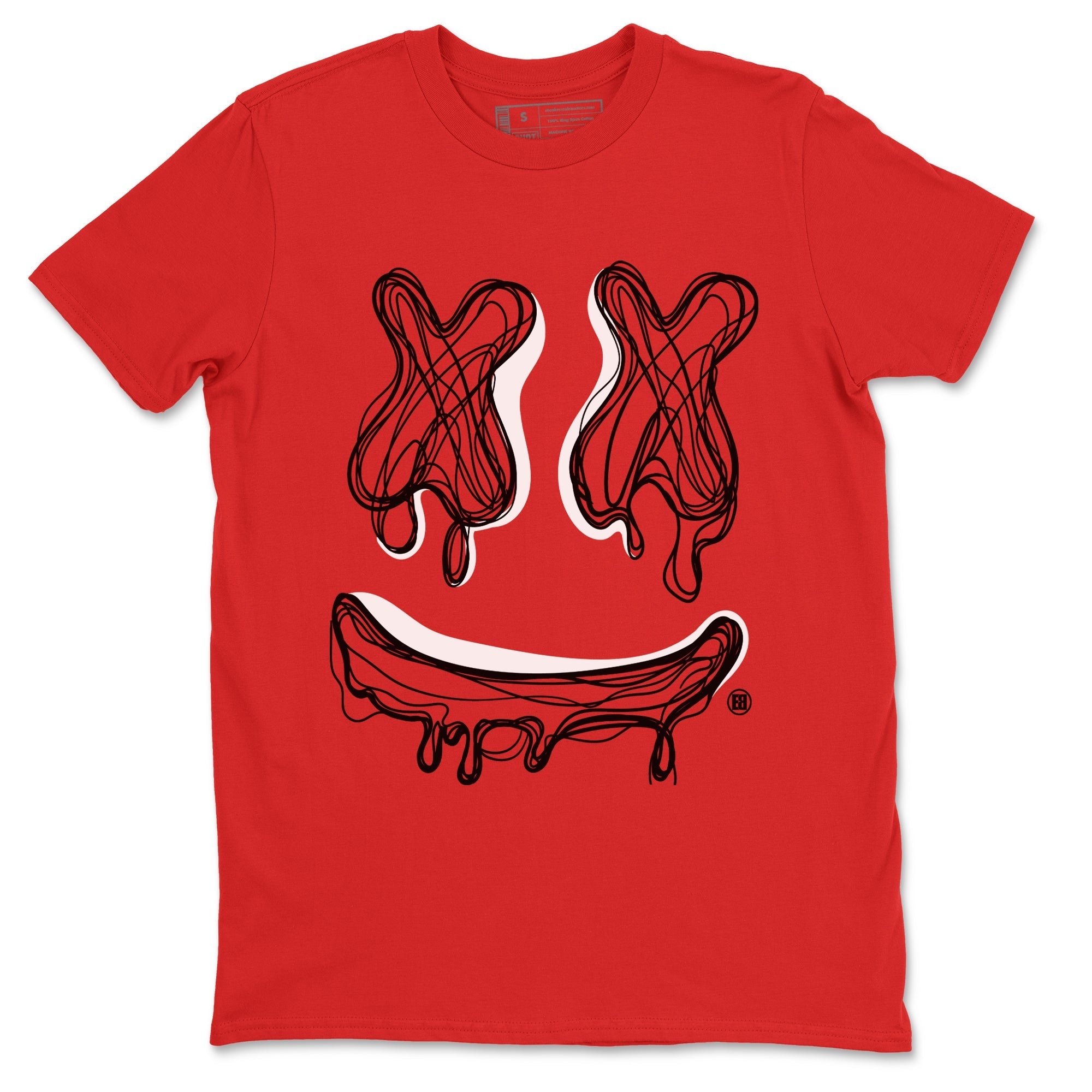 Air Jordan 6 Toro Bravo Sneaker Match Tees Smiley Doodle Streetwear Sneaker Shirt Air Jordan 6 Toro Tees Unisex Shirts Red 2