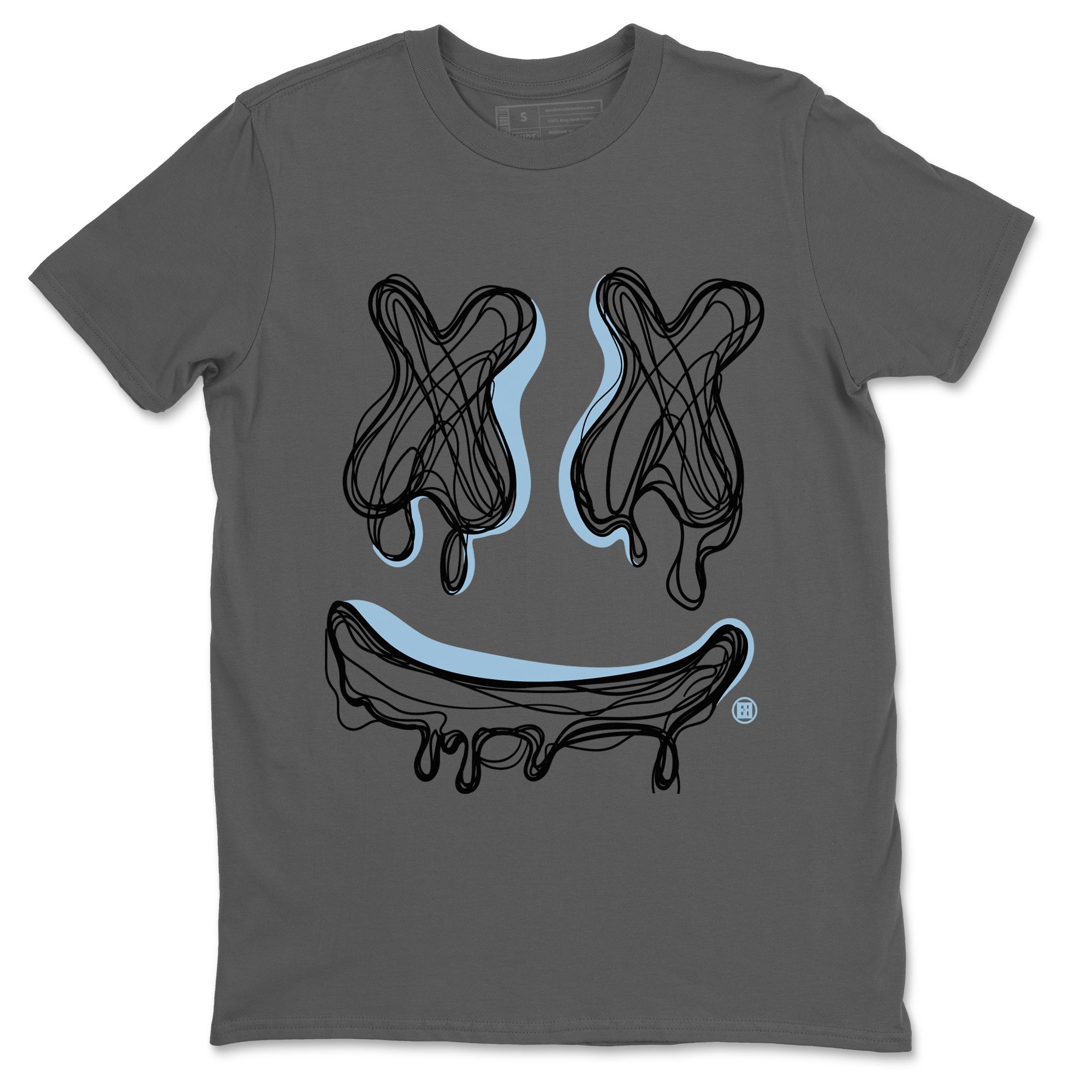 Air Jordan 7 Chambray Sneaker Match Tees Smiley Doodle Streetwear Sneaker Shirt AJ7 Chambray Drip Gear Zone Sneaker Matching Clothing Unisex Shirts Cool Grey 2