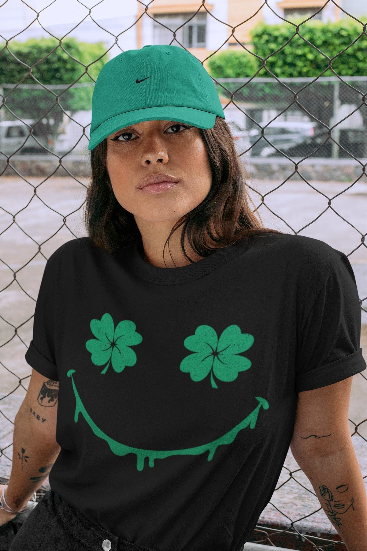 Jordan 13 Lucky Green Shirt To Match Jordans Smiley Face Sneaker Tees Jordan 13 Lucky Green Drip Gear Zone Sneaker Matching Clothing Unisex Shirts