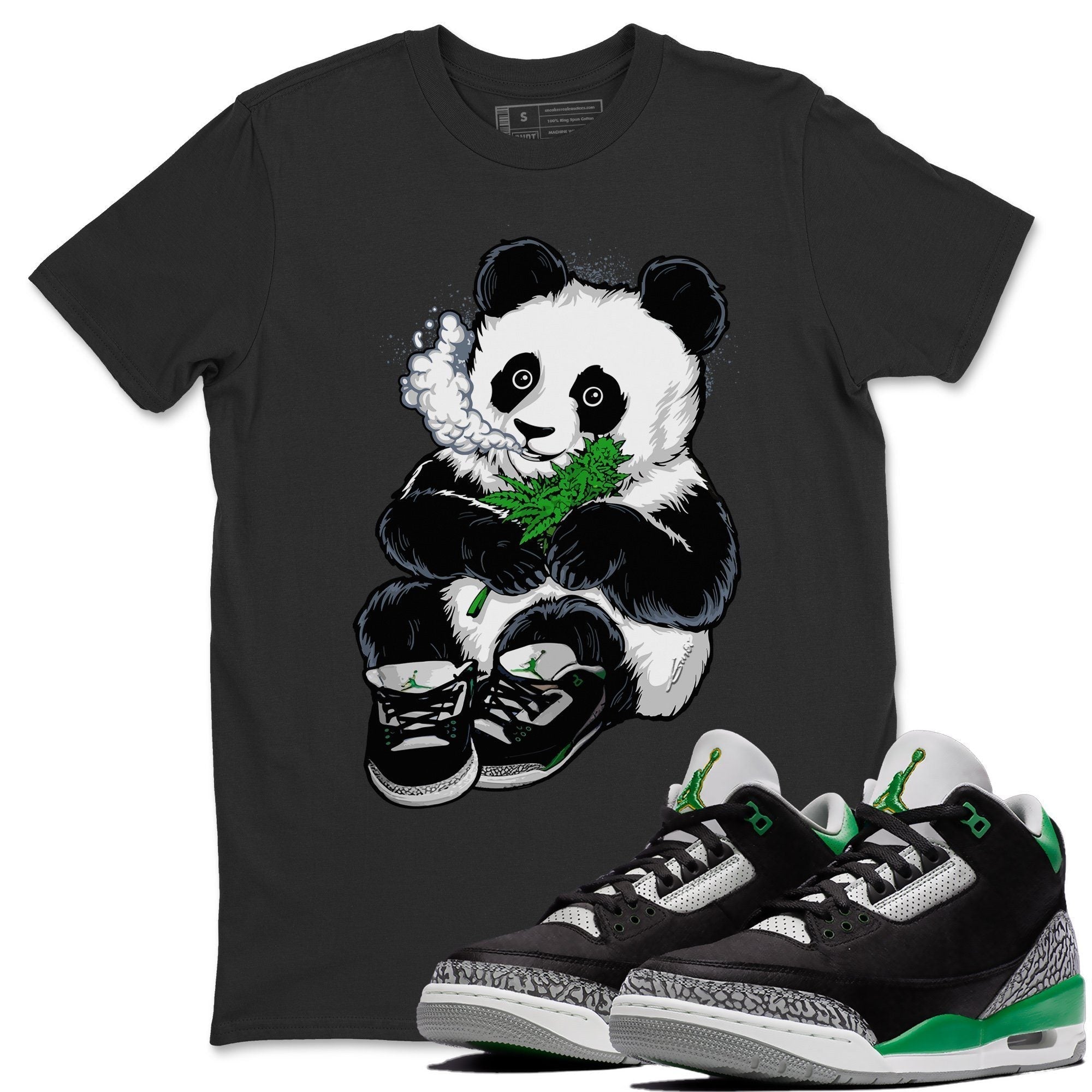Jordan 3 Pine Green Shirt To Match Jordans Smoking Panda Sneaker Tees Jordan 3 Pine Green Drip Gear Zone Sneaker Matching Clothing Unisex Shirts