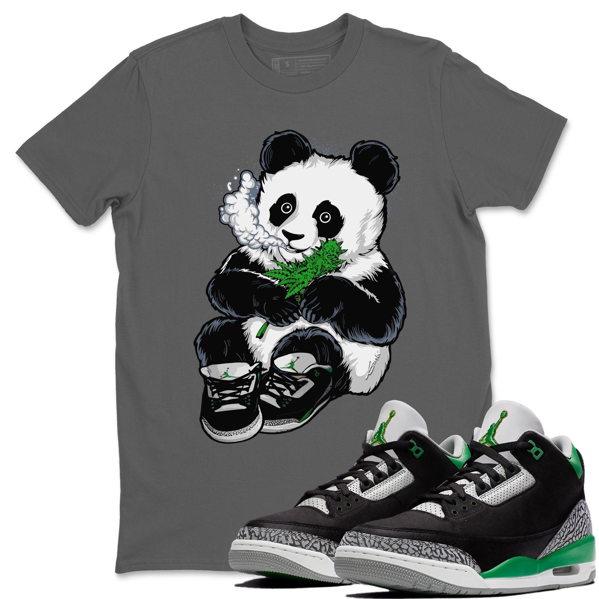 Jordan 3 Pine Green Shirt To Match Jordans Smoking Panda Sneaker Tees Jordan 3 Pine Green Drip Gear Zone Sneaker Matching Clothing Unisex Shirts