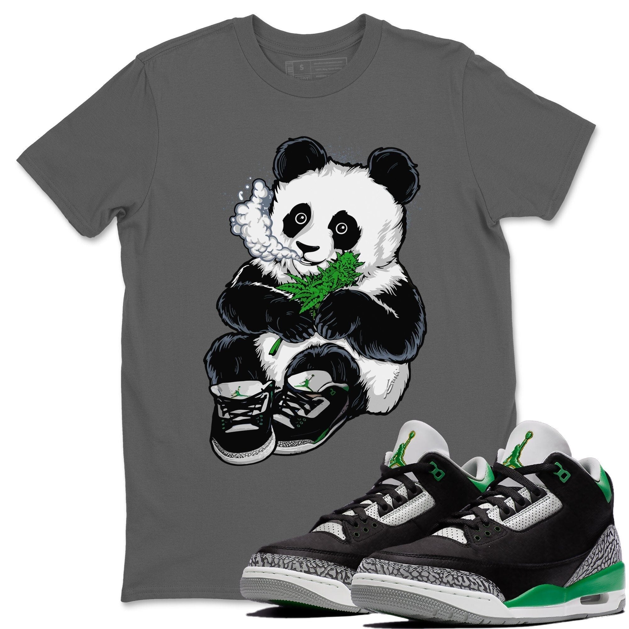 Jordan 3 Pine Green Shirt To Match Jordans Smoking Panda Sneaker Tees Jordan 3 Pine Green Drip Gear Zone Sneaker Matching Clothing Unisex Shirts