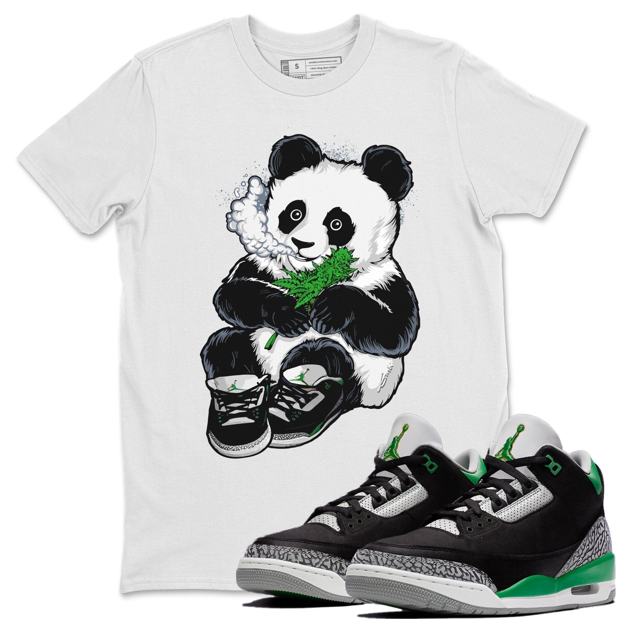 Jordan 3 Pine Green Shirt To Match Jordans Smoking Panda Sneaker Tees Jordan 3 Pine Green Drip Gear Zone Sneaker Matching Clothing Unisex Shirts