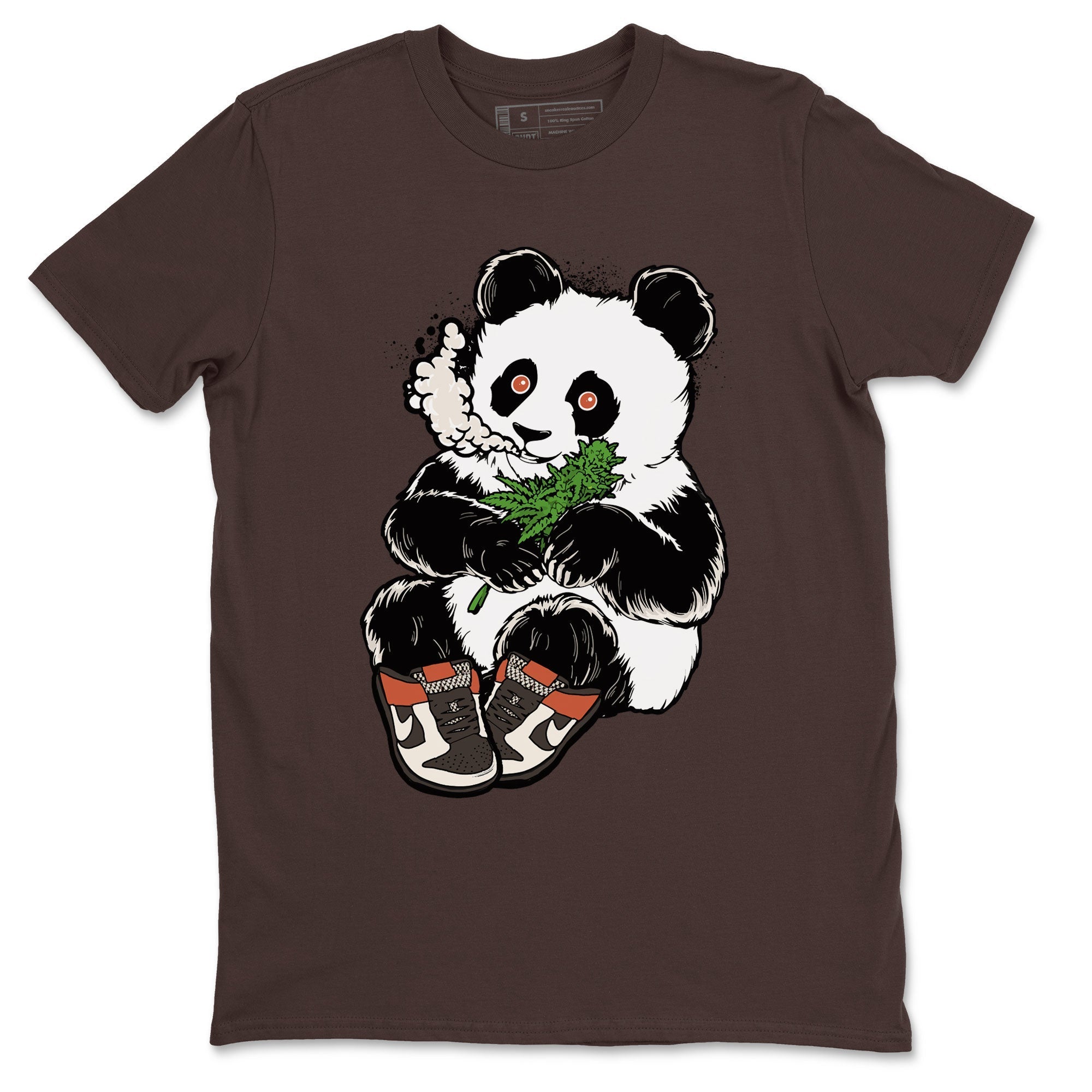 Nike Dunk Low Red Panda shirt to match jordans Smoking Panda sneaker tees Dunk Red Panda Drip Gear Zone Sneaker T-Shirts Crew Neck Casual Fit Dark Chocolate 2 T-Shirt