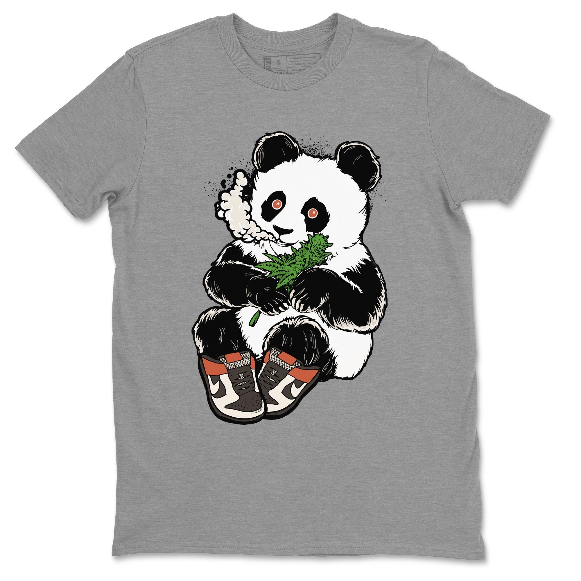 Nike Dunk Low Red Panda shirt to match jordans Smoking Panda sneaker tees Dunk Red Panda Drip Gear Zone Sneaker T-Shirts Crew Neck Casual Fit Heather Grey 2 T-Shirt