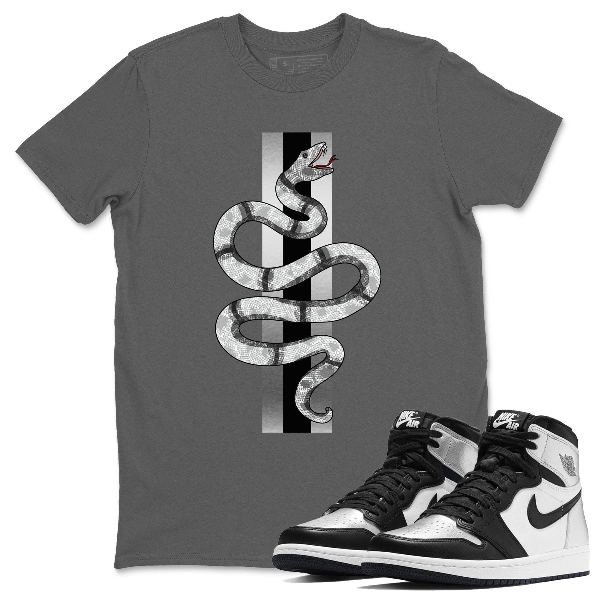 Jordan 1 Silver Toe Shirt To Match Jordans Snake Sneaker Tees Jordan 1 Silver Toe Drip Gear Zone Sneaker Matching Clothing Unisex Shirts