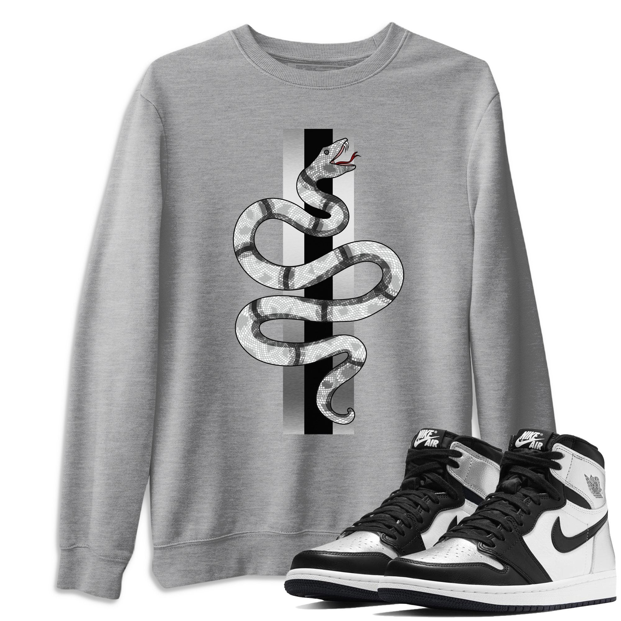 Jordan 1 Silver Toe Shirt To Match Jordans Snake Sneaker Tees Jordan 1 Silver Toe Drip Gear Zone Sneaker Matching Clothing Unisex Shirts