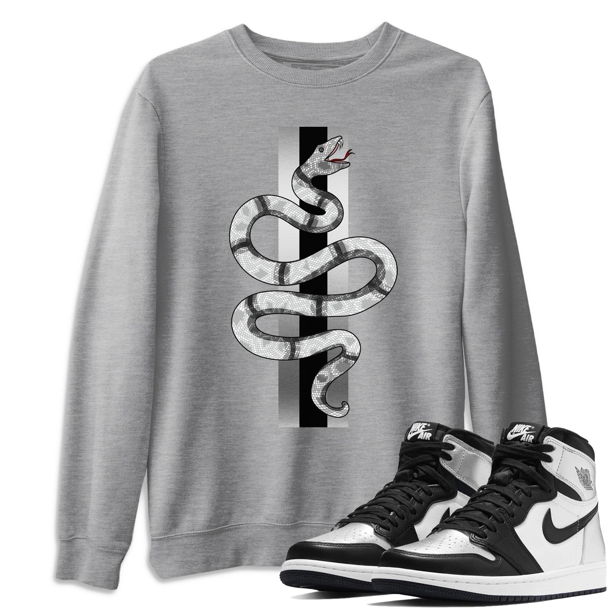 Jordan 1 Silver Toe Shirt To Match Jordans Snake Sneaker Tees Jordan 1 Silver Toe Drip Gear Zone Sneaker Matching Clothing Unisex Shirts