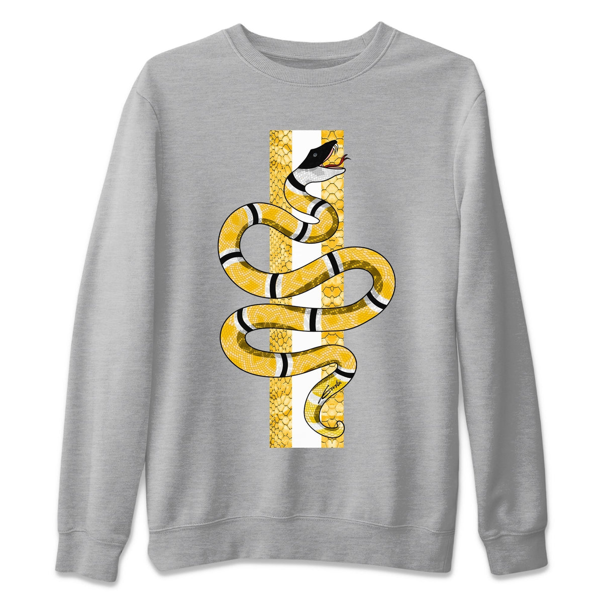 Jordan 11 Yellow Python Sneaker Matching T-Shirt Snake Sneaker Tees Jordan 11 Yellow Python Sneaker Release Tees Crew Neck Tees