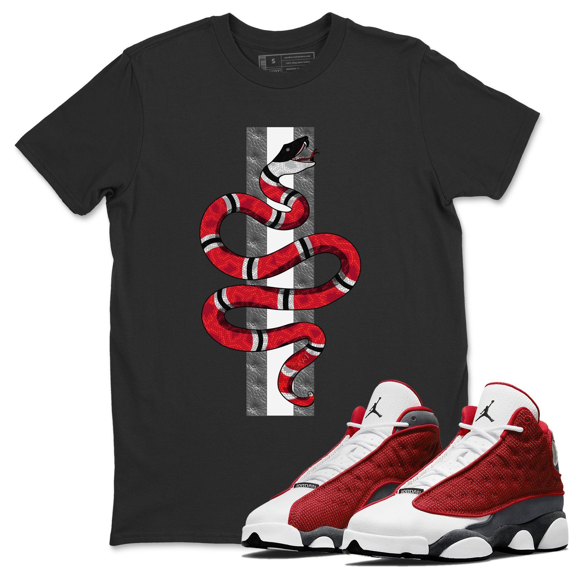 Jordan 13 Red Flint Shirt To Match Jordans Snake Sneaker Tees Jordan 13 Red Flint Drip Gear Zone Sneaker Matching Clothing Unisex Shirts