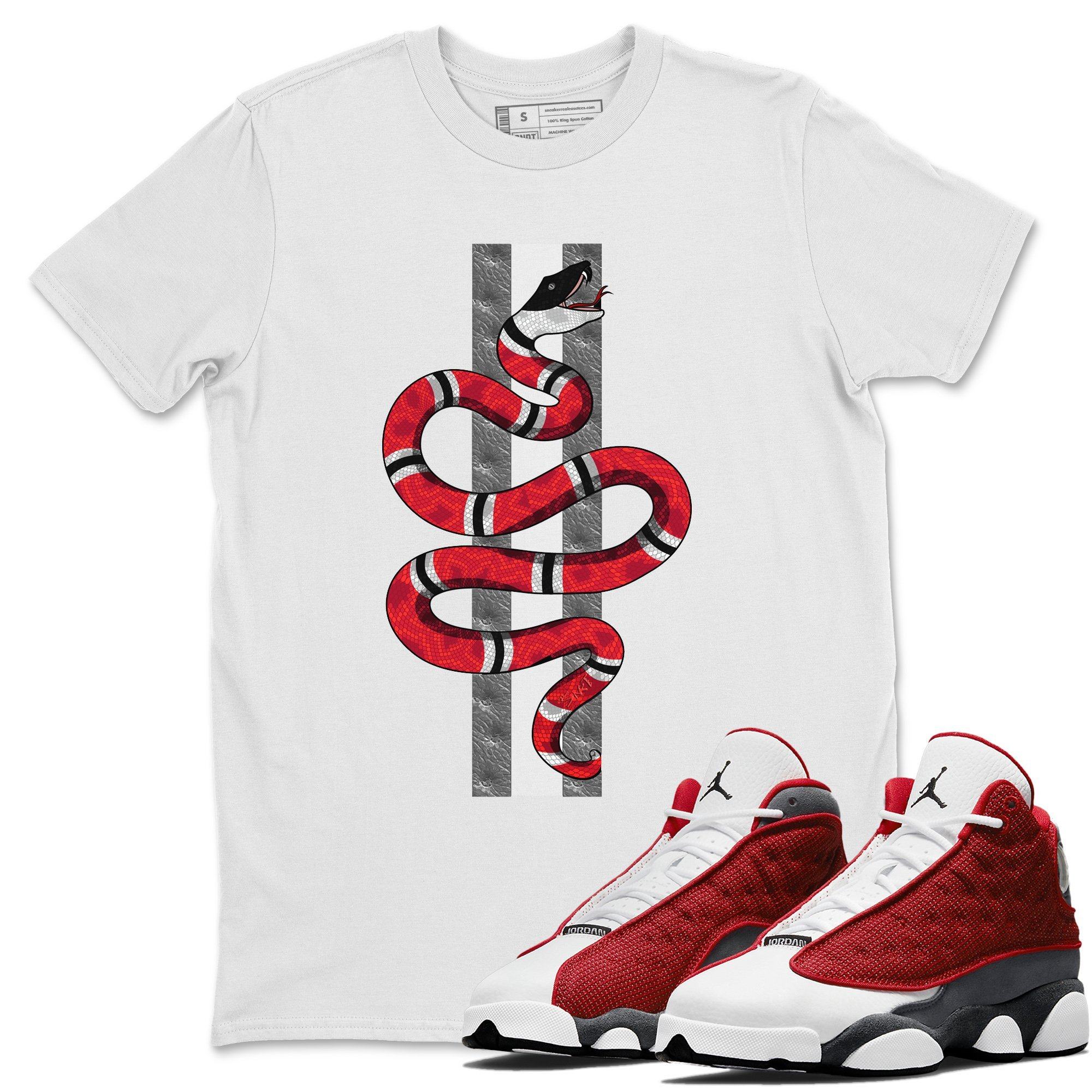 Jordan 13 Red Flint Shirt To Match Jordans Snake Sneaker Tees Jordan 13 Red Flint Drip Gear Zone Sneaker Matching Clothing Unisex Shirts