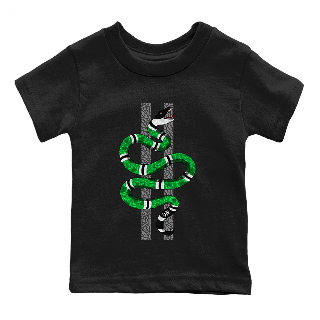 Air Jordan 3 Lucky Green Sneaker Match Tees Snake Streetwear Sneaker Shirt Jordan 3 Retro Lucky Green Sneaker Release Tees Kids Shirts Black 2
