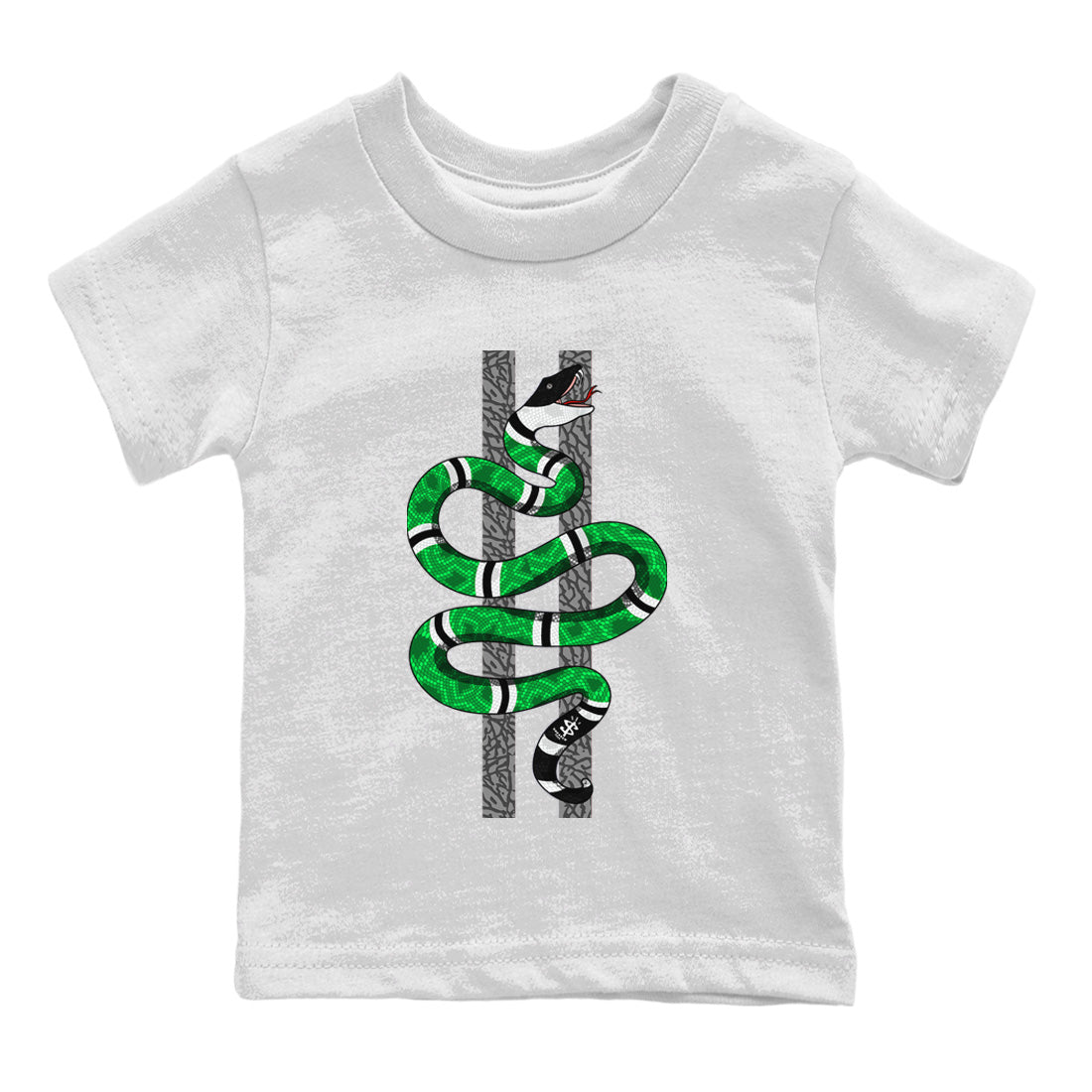 Air Jordan 3 Lucky Green Sneaker Match Tees Snake Streetwear Sneaker Shirt Jordan 3 Retro Lucky Green Sneaker Release Tees Kids Shirts White 2