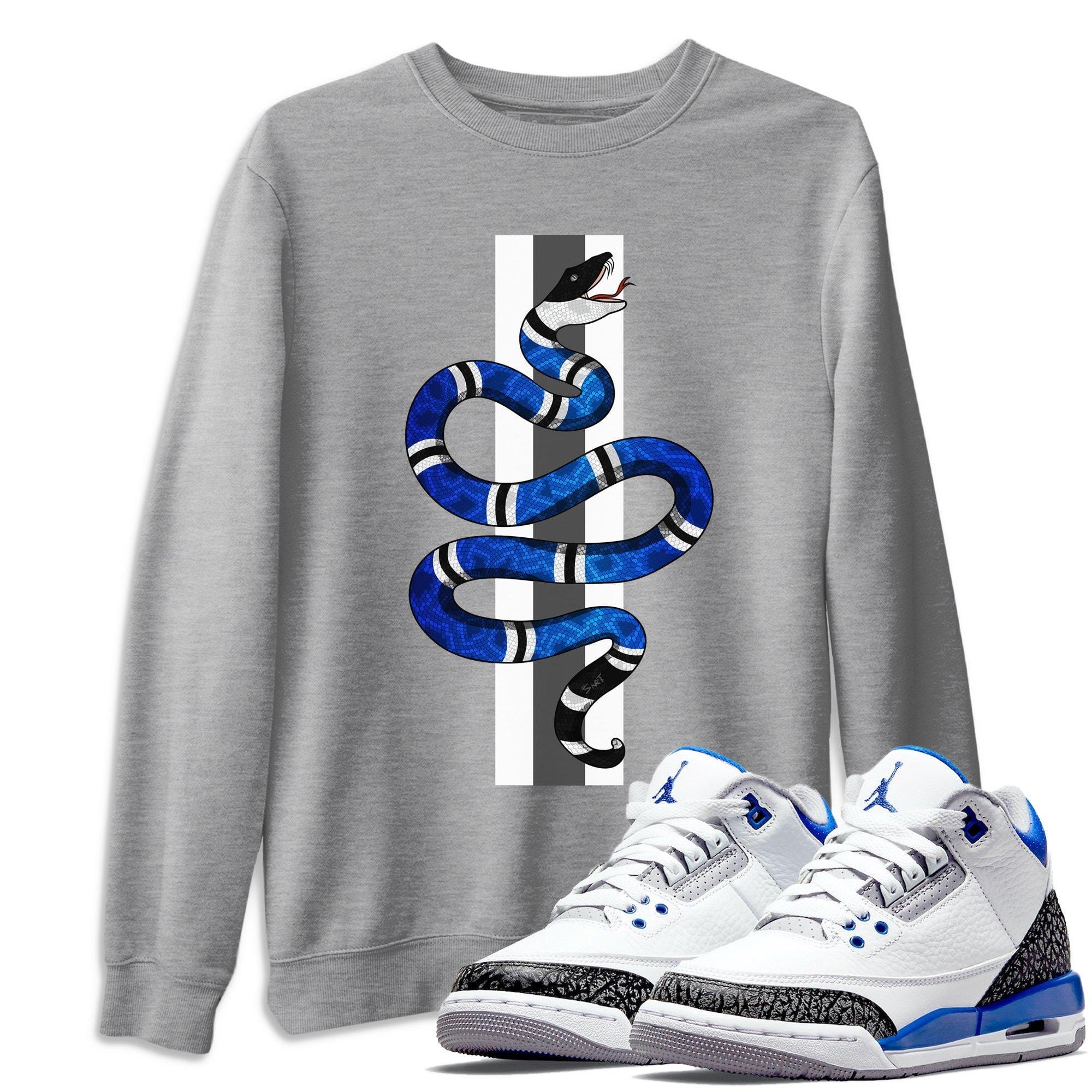 Jordan 3 Racer Blue Shirt To Match Jordans Snake Sneaker Tees Jordan 3 Racer Blue Drip Gear Zone Sneaker Matching Clothing Unisex Shirts
