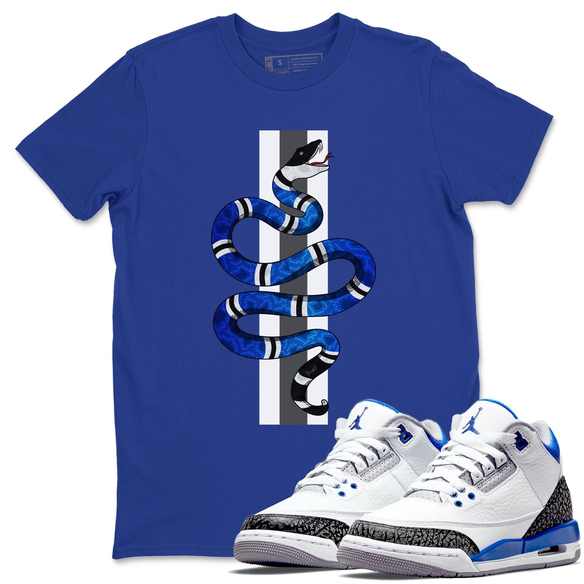 Jordan 3 Racer Blue Shirt To Match Jordans Snake Sneaker Tees Jordan 3 Racer Blue Drip Gear Zone Sneaker Matching Clothing Unisex Shirts