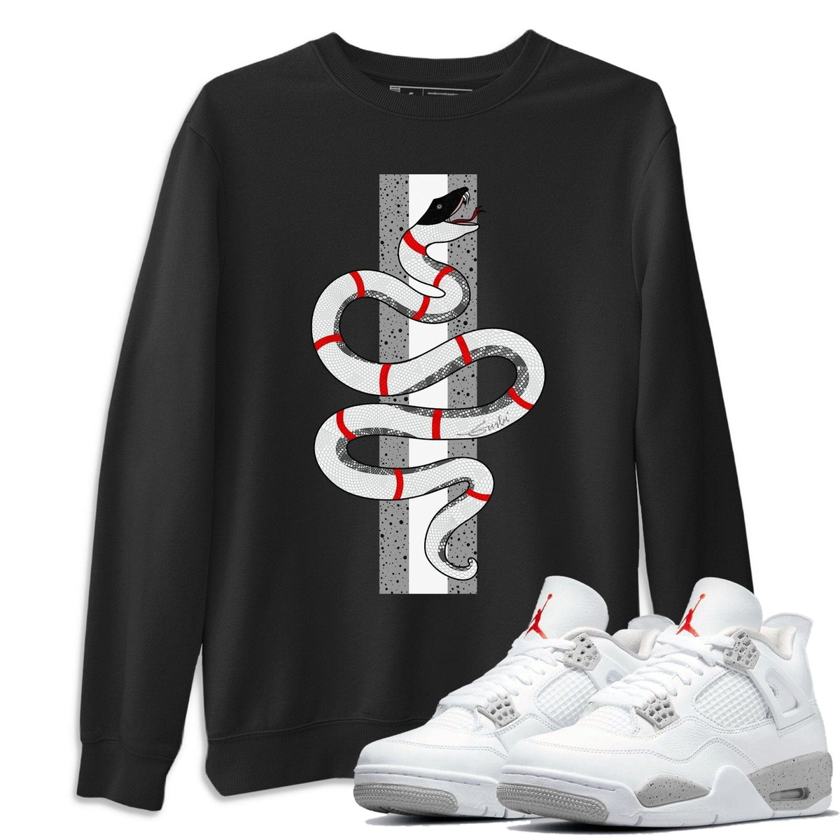 Jordan 4 Tech Grey Shirt To Match Jordans Snake Sneaker Tees Jordan 4 Tech Grey Drip Gear Zone Sneaker Matching Clothing Unisex Shirts