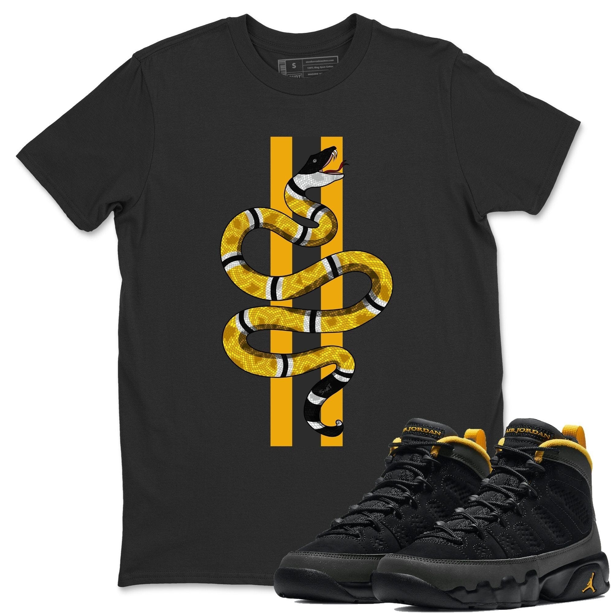 Jordan 9 University Gold Shirt To Match Jordans Snake Sneaker Tees Jordan 9 University Gold Drip Gear Zone Sneaker Matching Clothing Unisex Shirts
