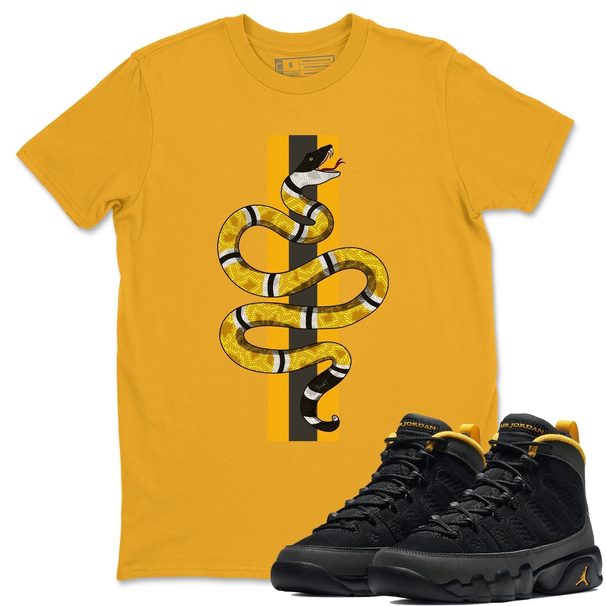Jordan 9 University Gold Shirt To Match Jordans Snake Sneaker Tees Jordan 9 University Gold Drip Gear Zone Sneaker Matching Clothing Unisex Shirts