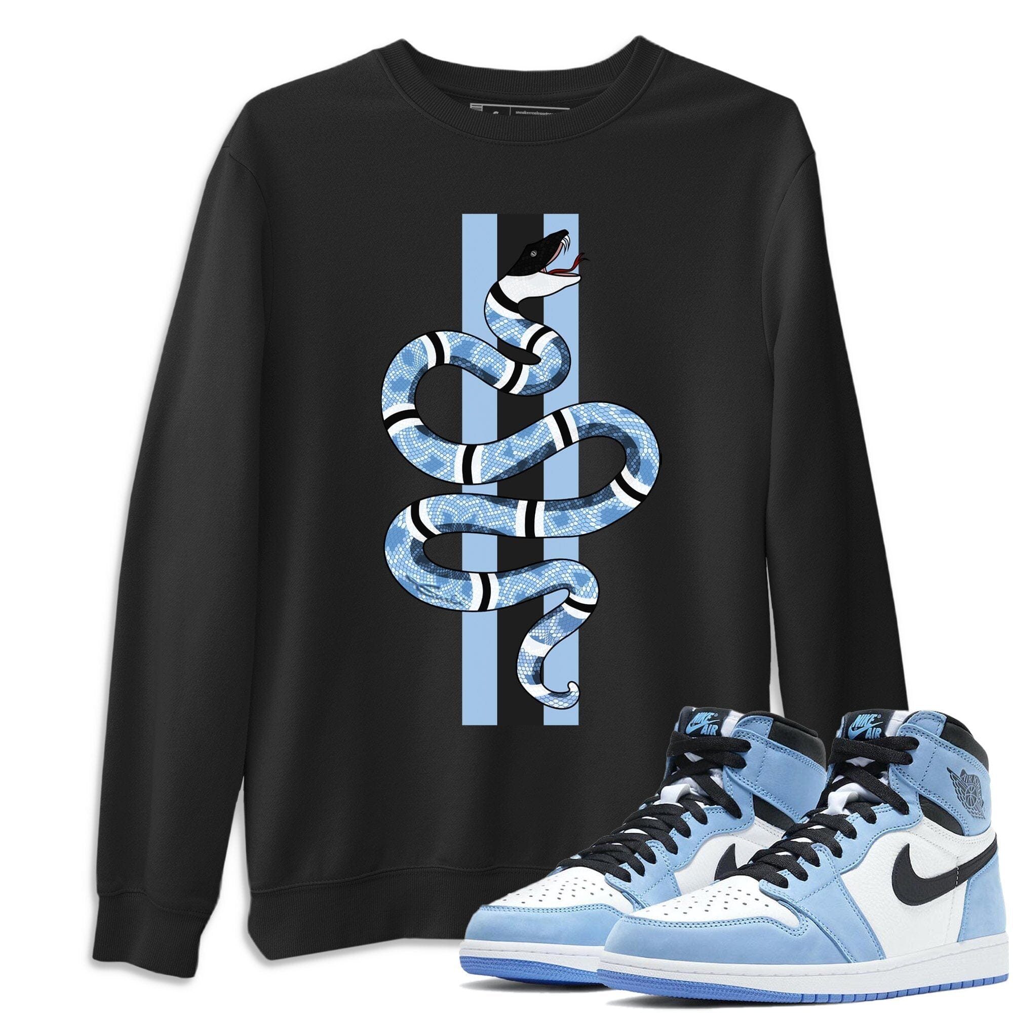Jordan 1 University Blue Shirt To Match Jordans Snake Sneaker Tees Jordan 1 University Blue Drip Gear Zone Sneaker Matching Clothing Unisex Shirts