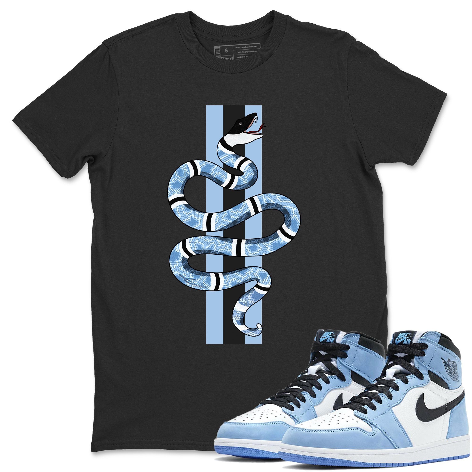 Jordan 1 University Blue Shirt To Match Jordans Snake Sneaker Tees Jordan 1 University Blue Drip Gear Zone Sneaker Matching Clothing Unisex Shirts