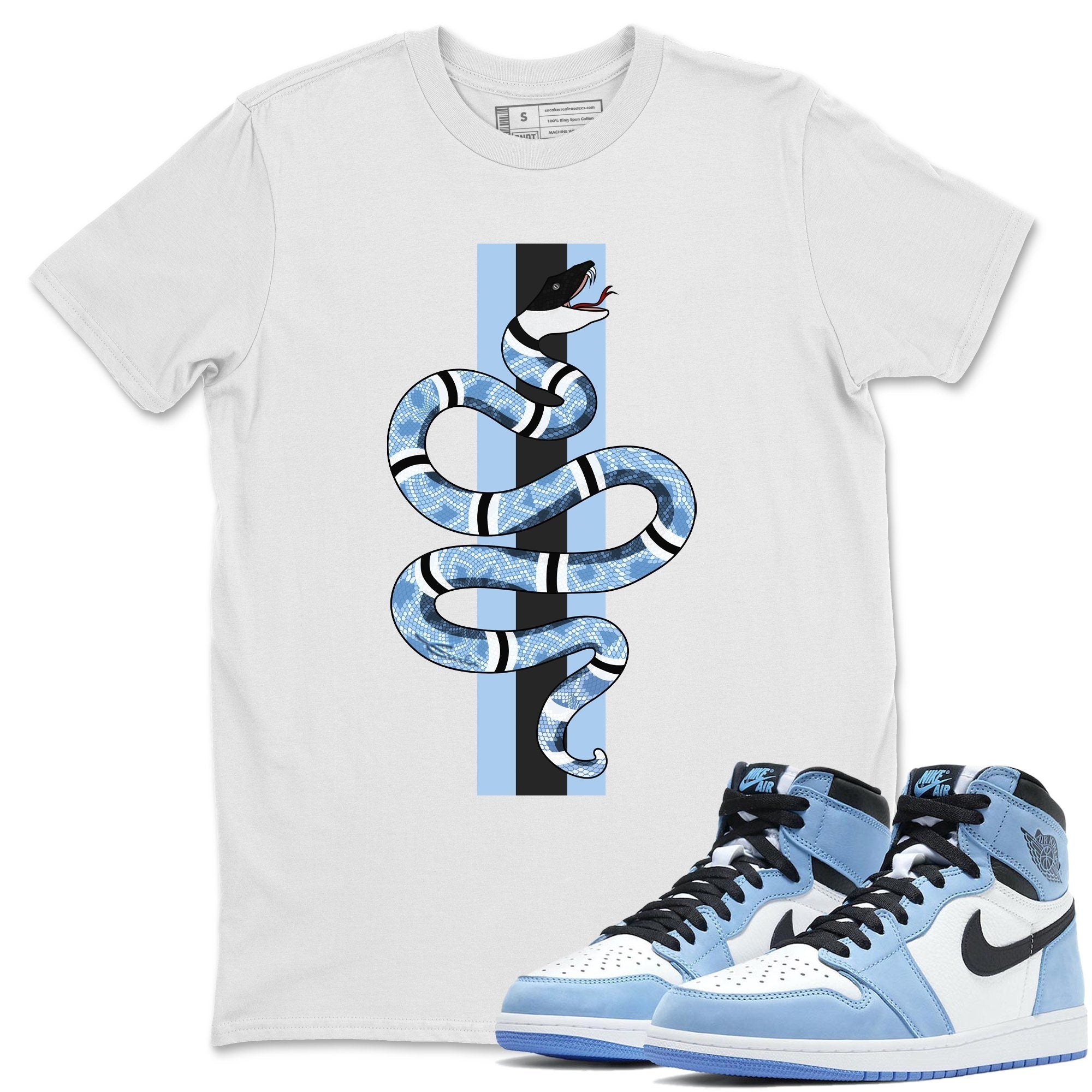 Jordan 1 University Blue Shirt To Match Jordans Snake Sneaker Tees Jordan 1 University Blue Drip Gear Zone Sneaker Matching Clothing Unisex Shirts