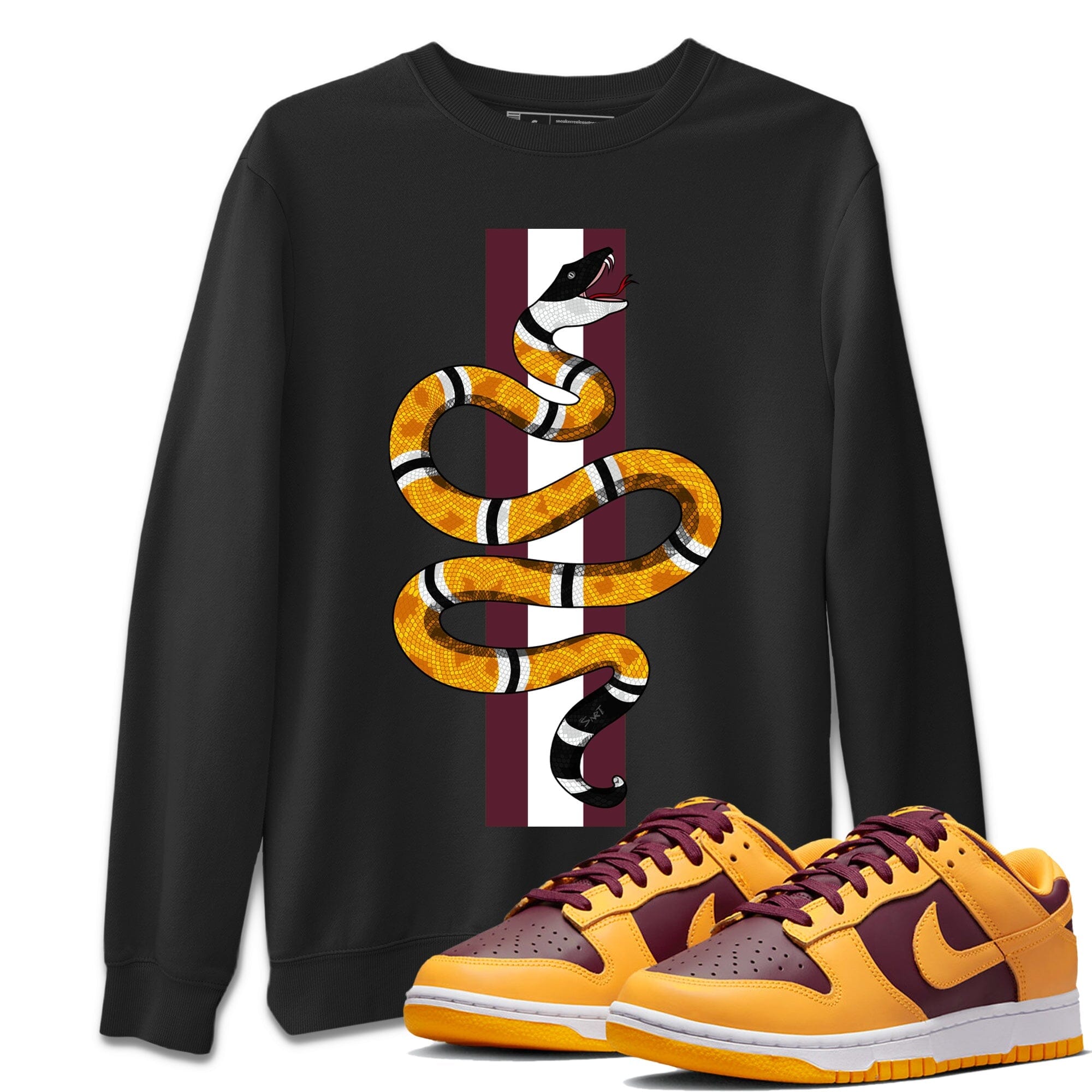 Dunk Arizona State Sneaker Match Tees Snake Sneaker Tees Dunk Arizona State Jordan to match sneaker T-Shirt Crew Neck Shirts