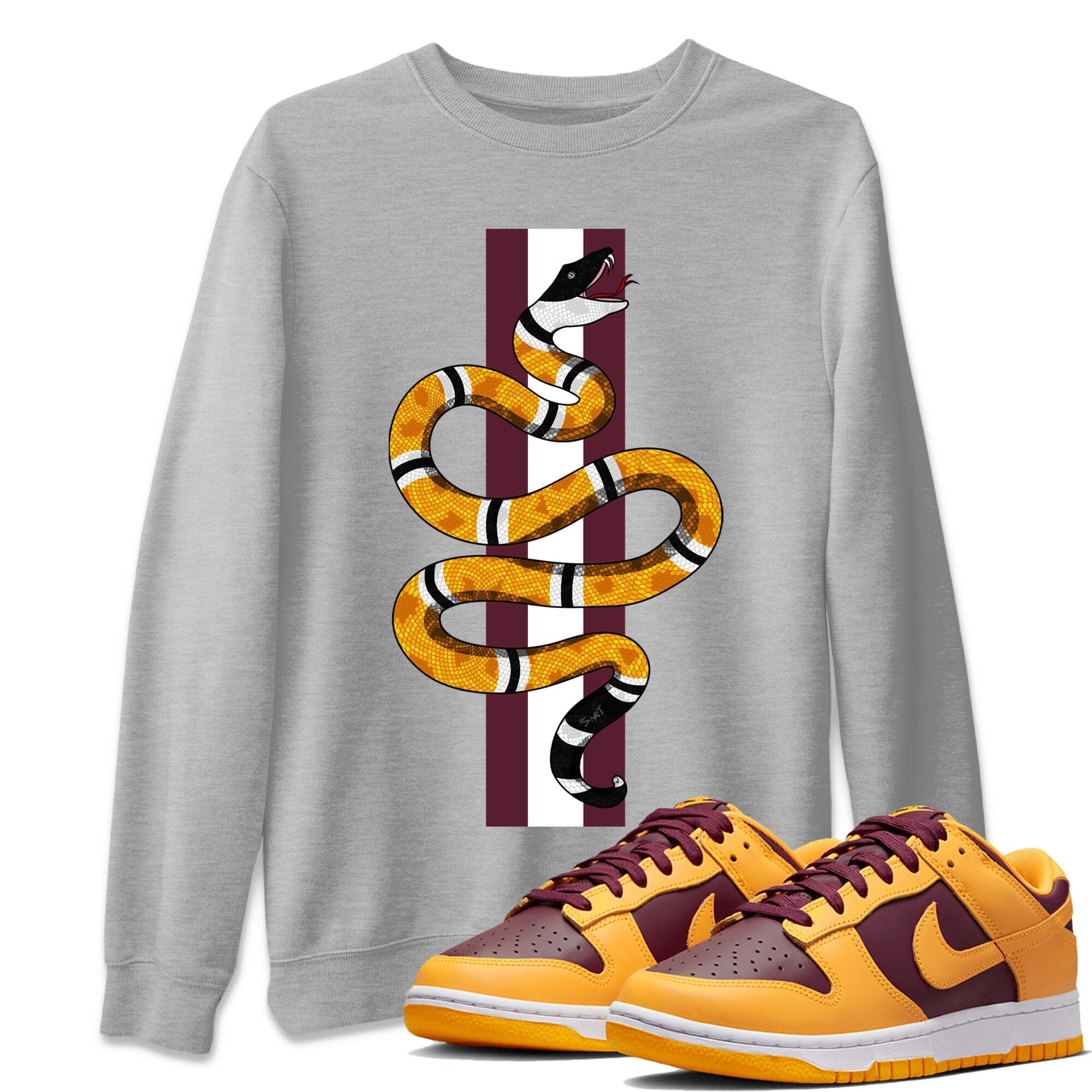 Dunk Arizona State Sneaker Match Tees Snake Sneaker Tees Dunk Arizona State Jordan to match sneaker T-Shirt Crew Neck Shirts