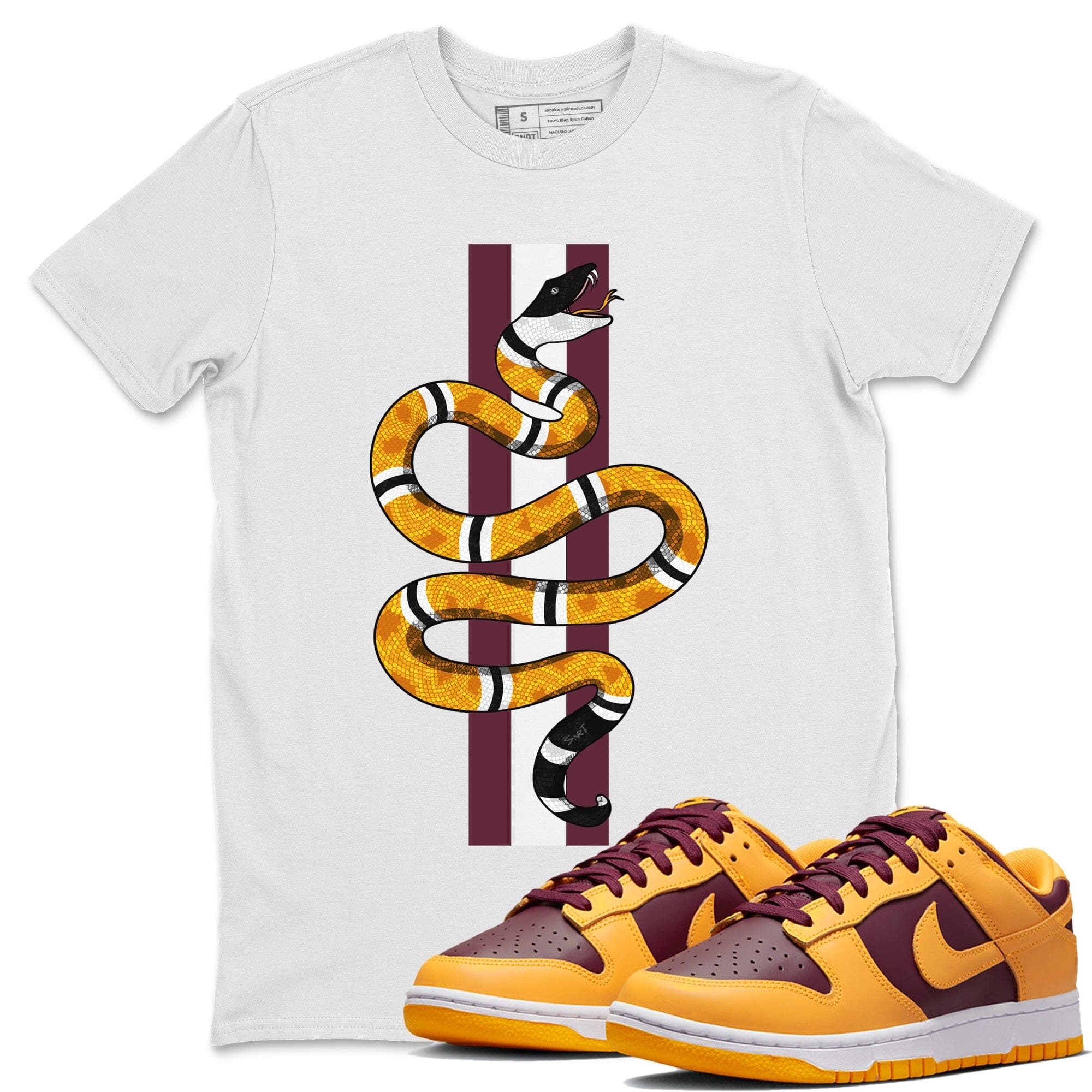 Dunk Arizona State Sneaker Match Tees Snake Sneaker Tees Dunk Arizona State Jordan to match sneaker T-Shirt Crew Neck Shirts