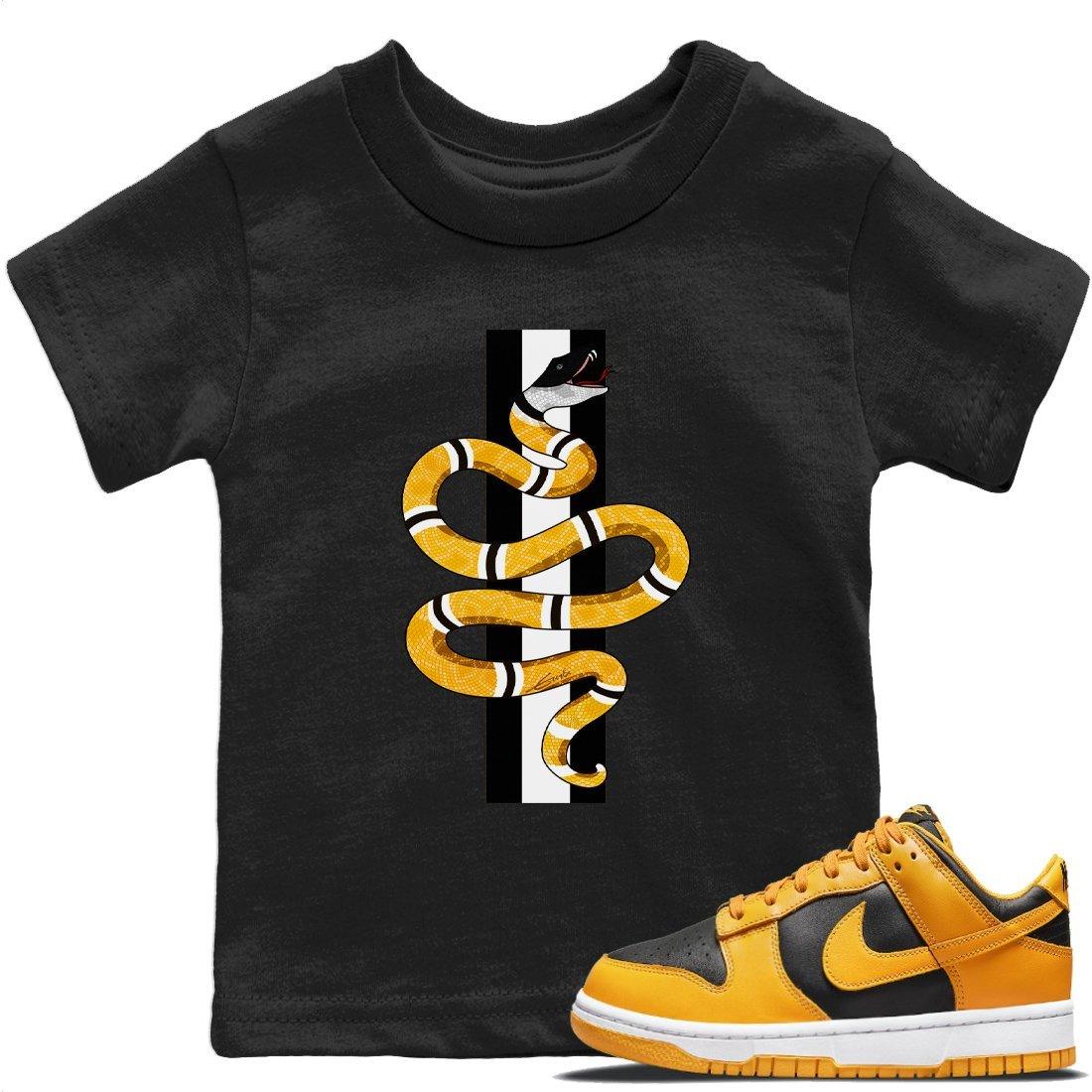 Dunk Championship Goldenrod Sneaker Match Tees Snake Sneaker Tees Dunk Championship Goldenrod Jordan to match sneaker T-Shirt Kids Shirts