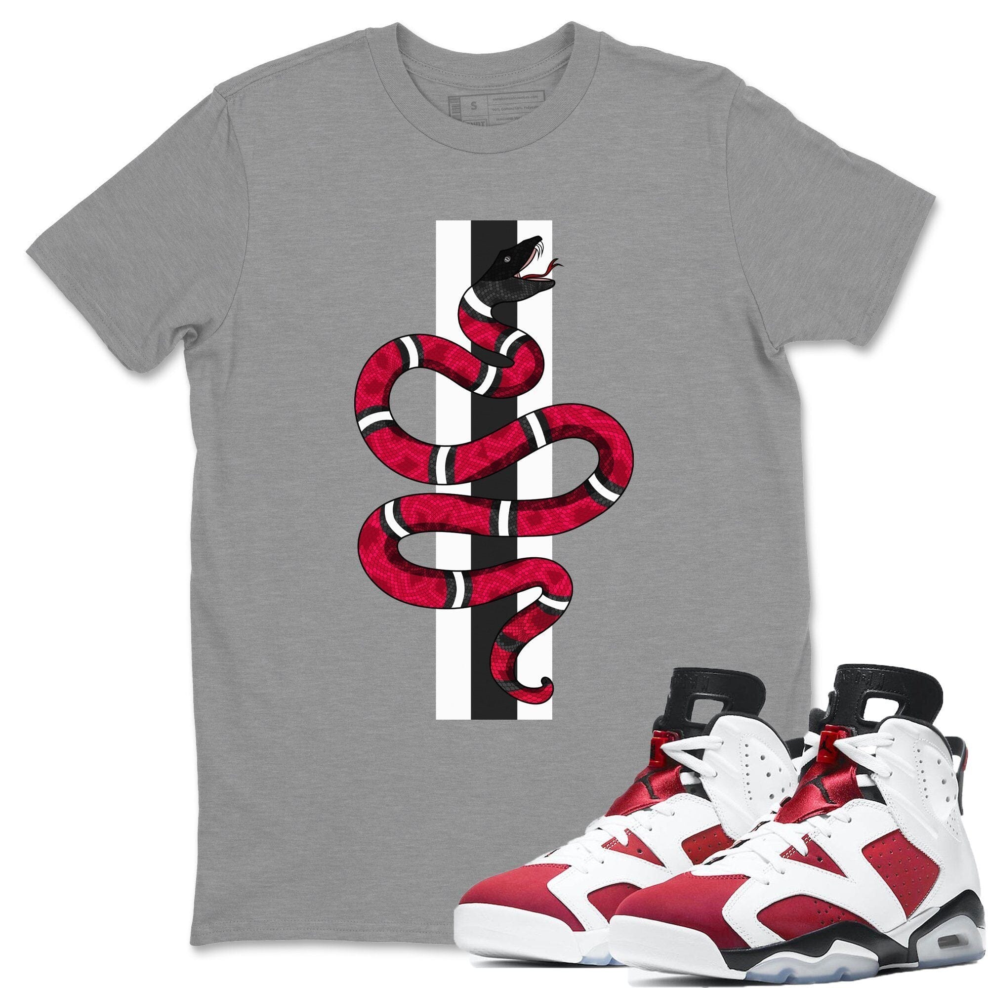 Jordan 6 Carmine Shirt To Match Jordans Snake Sneaker Tees Jordan 6 Carmine Drip Gear Zone Sneaker Matching Clothing Unisex Shirts