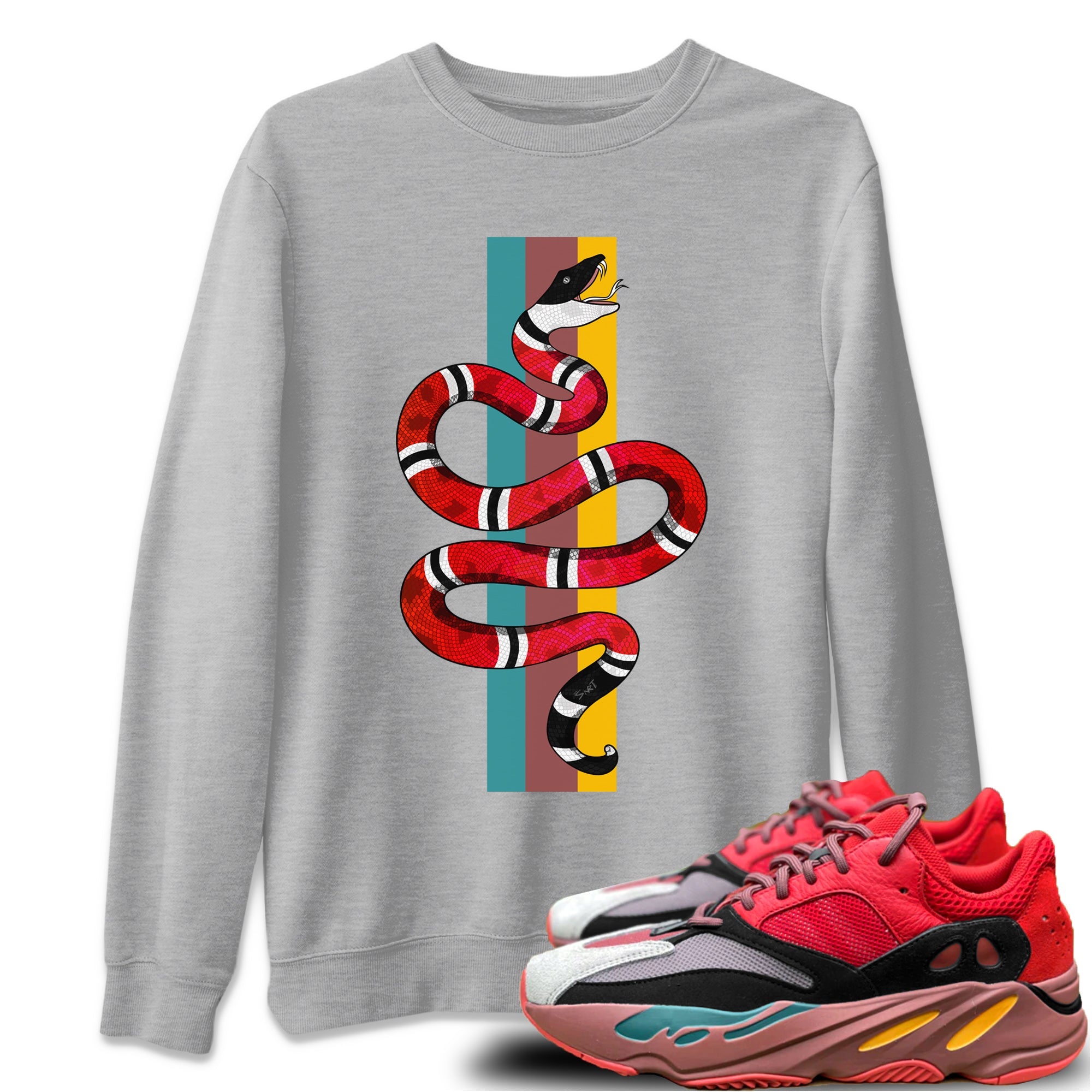 Yeezy 700 Hi-Res Red Shirt To Match Jordans Snake Sneaker Tees Yeezy 700 Hi-Res Red Drip Gear Zone Sneaker Matching Clothing Unisex Shirts
