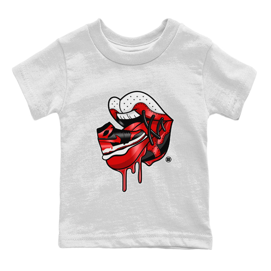 Air Jordan 1 Satin Bred Sneaker Match Tees Sneaker Addiction 2 Streetwear Sneaker Shirt AJ1 Retro Satin Bred Drip Gear Zone Sneaker Matching Clothing Kids and Baby Youth Shirts White 2