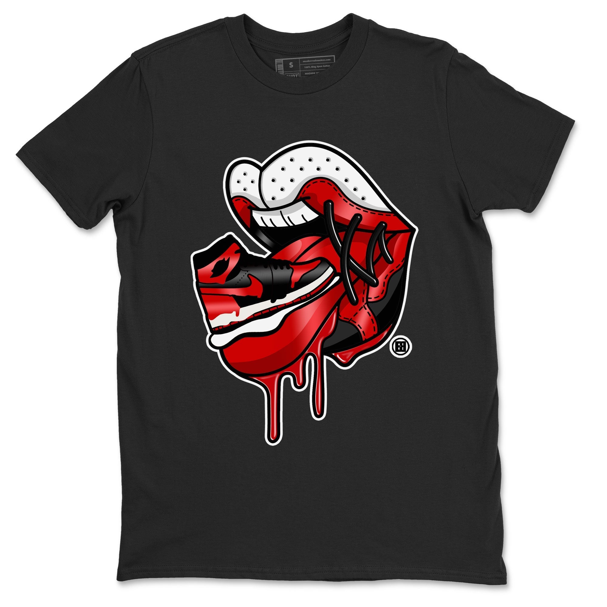 Air Jordan 1 Satin Bred Sneaker Match Tees Sneaker Addiction 2 Streetwear Sneaker Shirt AJ1 Retro Satin Bred Drip Gear Zone Sneaker Matching Clothing Unisex Shirts Black 2