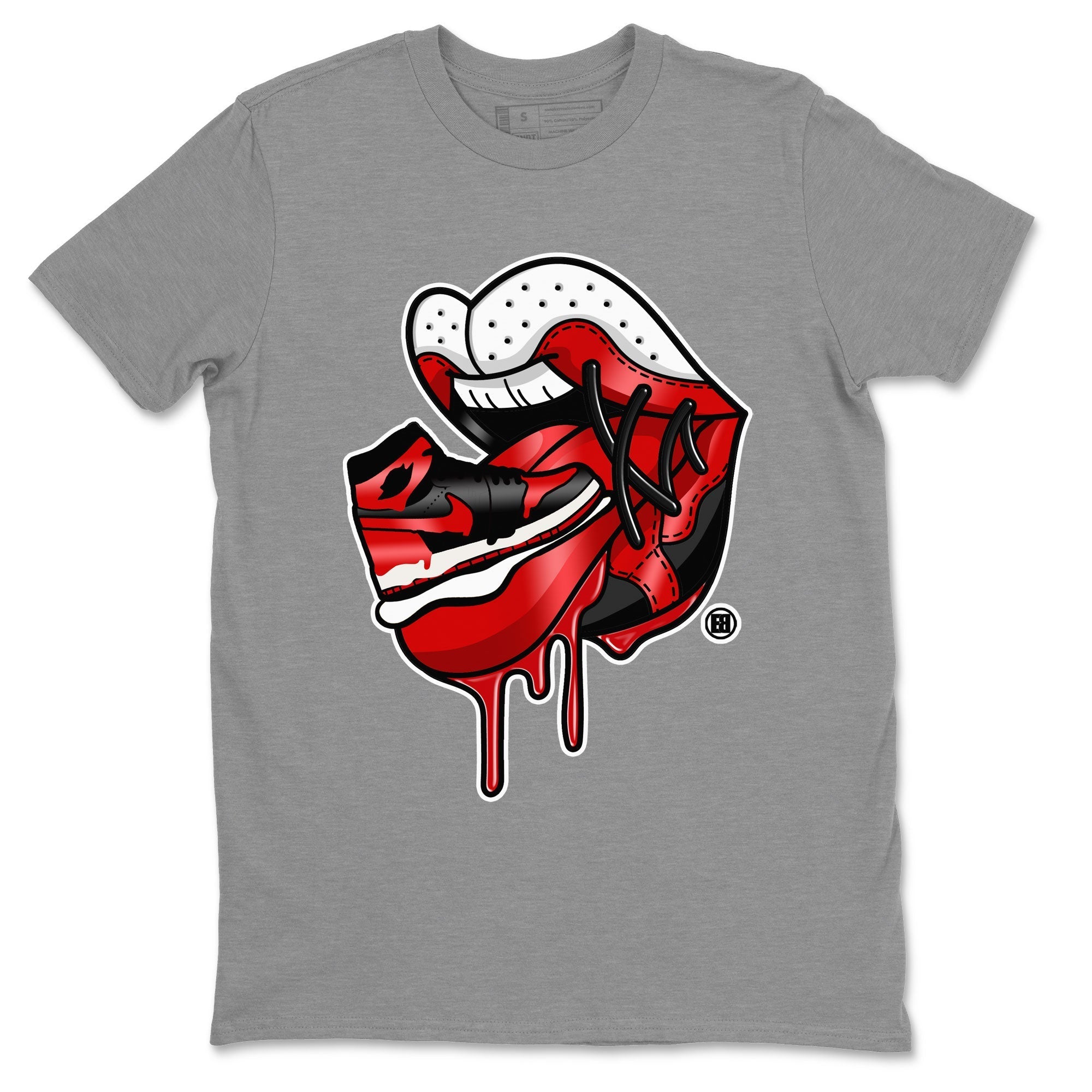 Air Jordan 1 Satin Bred Sneaker Match Tees Sneaker Addiction 2 Streetwear Sneaker Shirt AJ1 Retro Satin Bred Drip Gear Zone Sneaker Matching Clothing Unisex Shirts Heather Grey 2