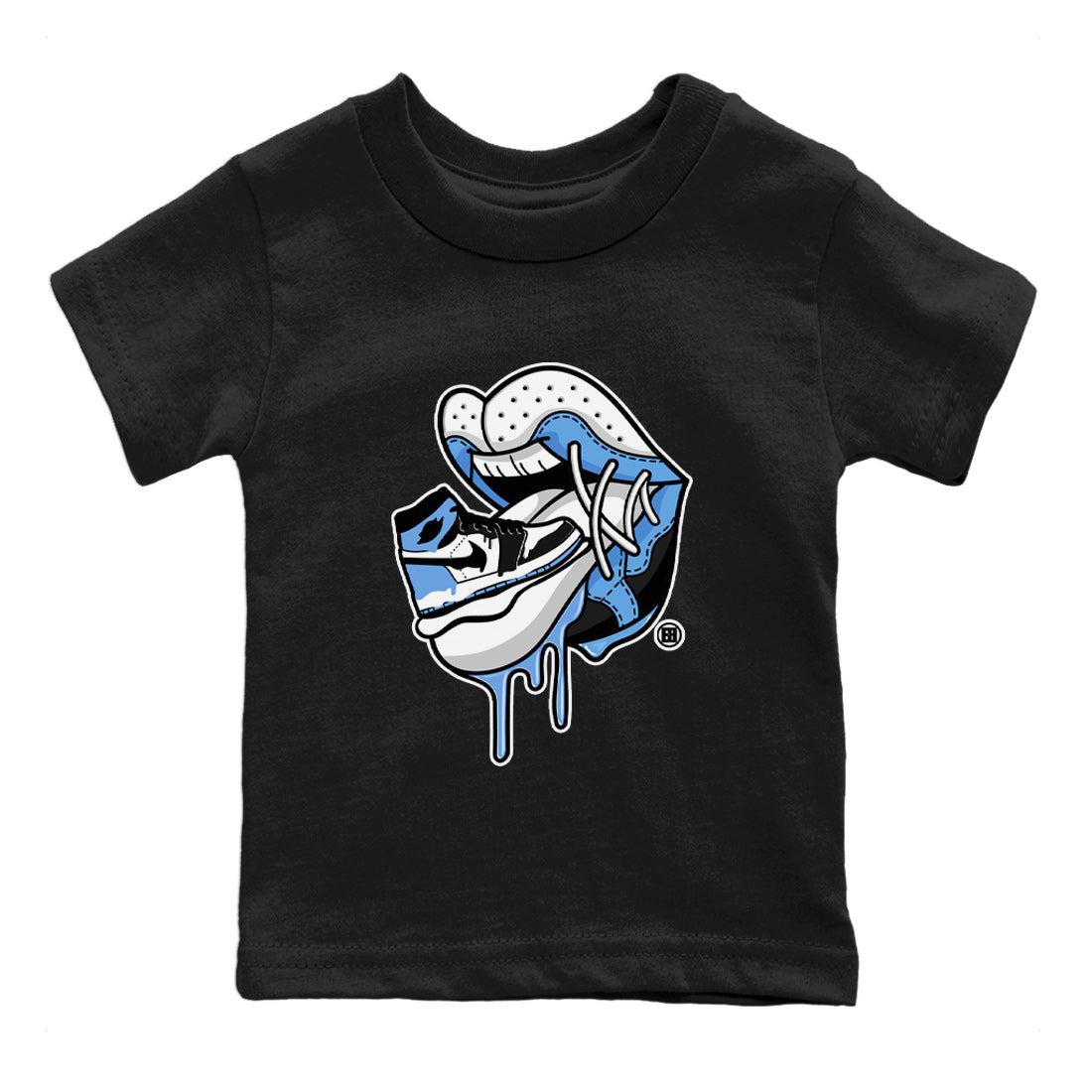 Air Jordan 1 Retro High OG UNC Toe Shirt to match Jordans Sneaker Addiction 2 Streetwear Sneaker Shirt Air Jordan 1 High OG UNC Toe Tees Kids and Baby Tees Black 2