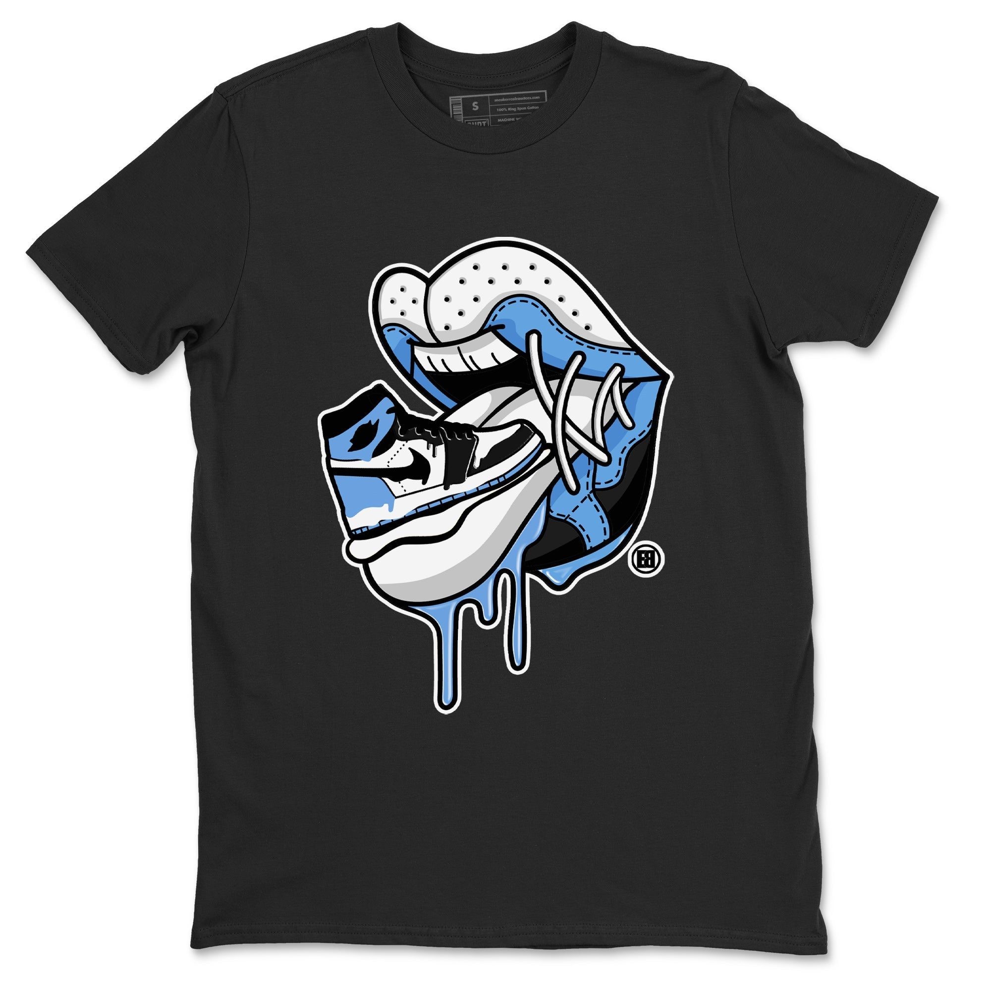 Air Jordan 1 Retro High OG UNC Toe Shirt to match Jordans Sneaker Addiction 2 Streetwear Sneaker Shirt Air Jordan 1 High OG UNC Toe Tees Crew Neck T-Shirts Black 2