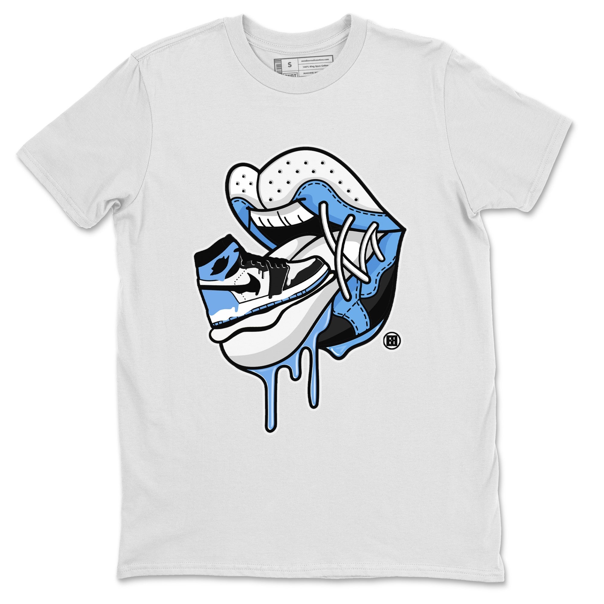 Air Jordan 1 Retro High OG UNC Toe Shirt to match Jordans Sneaker Addiction 2 Streetwear Sneaker Shirt Air Jordan 1 High OG UNC Toe Tees Crew Neck T-Shirts White 2