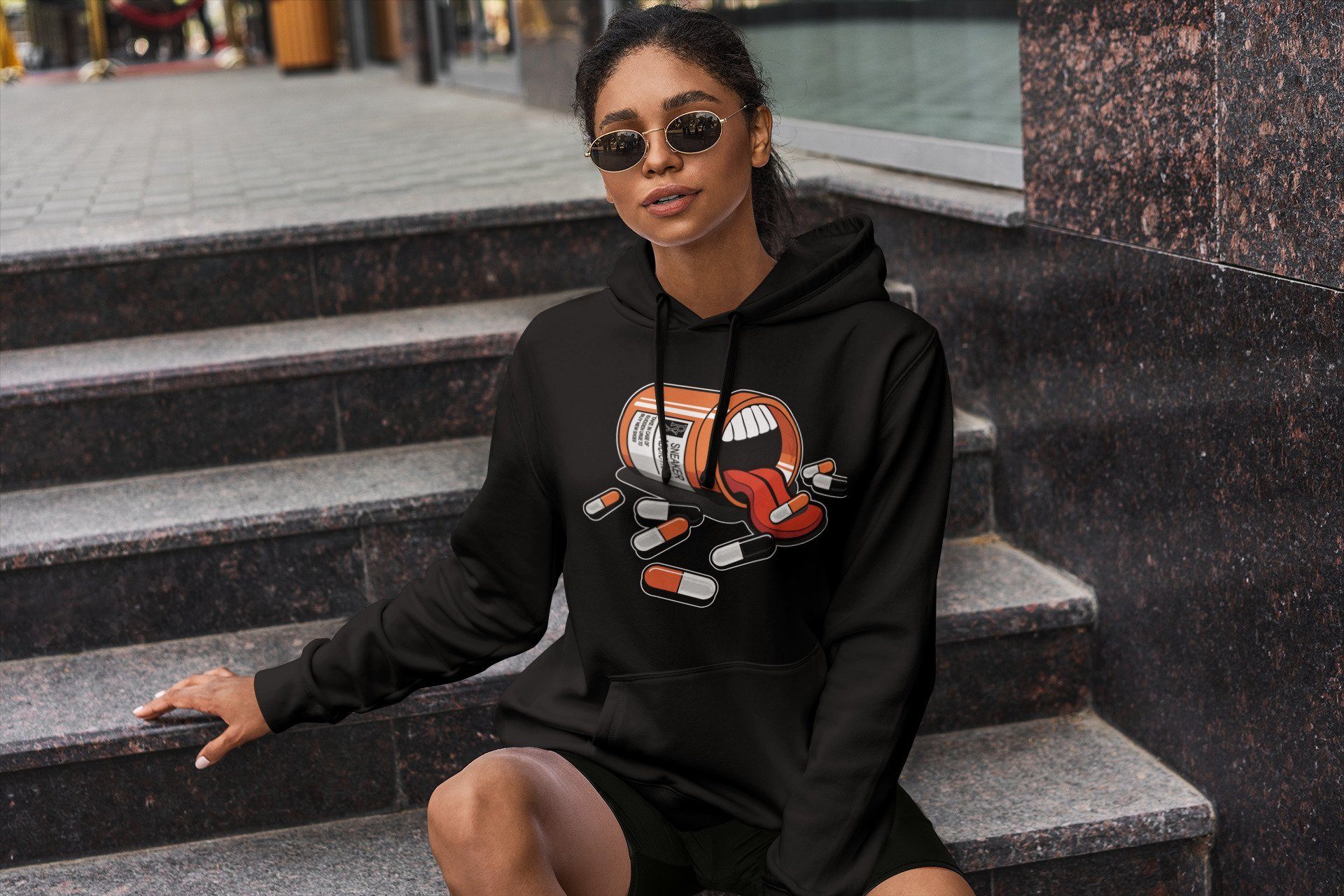 Jordan 1 Electro Orange Sneaker Matching T-Shirt Sneaker Addiction Sneaker Tees Jordan 1 Electro Orange Sneaker Release Tees Crew Neck Tees