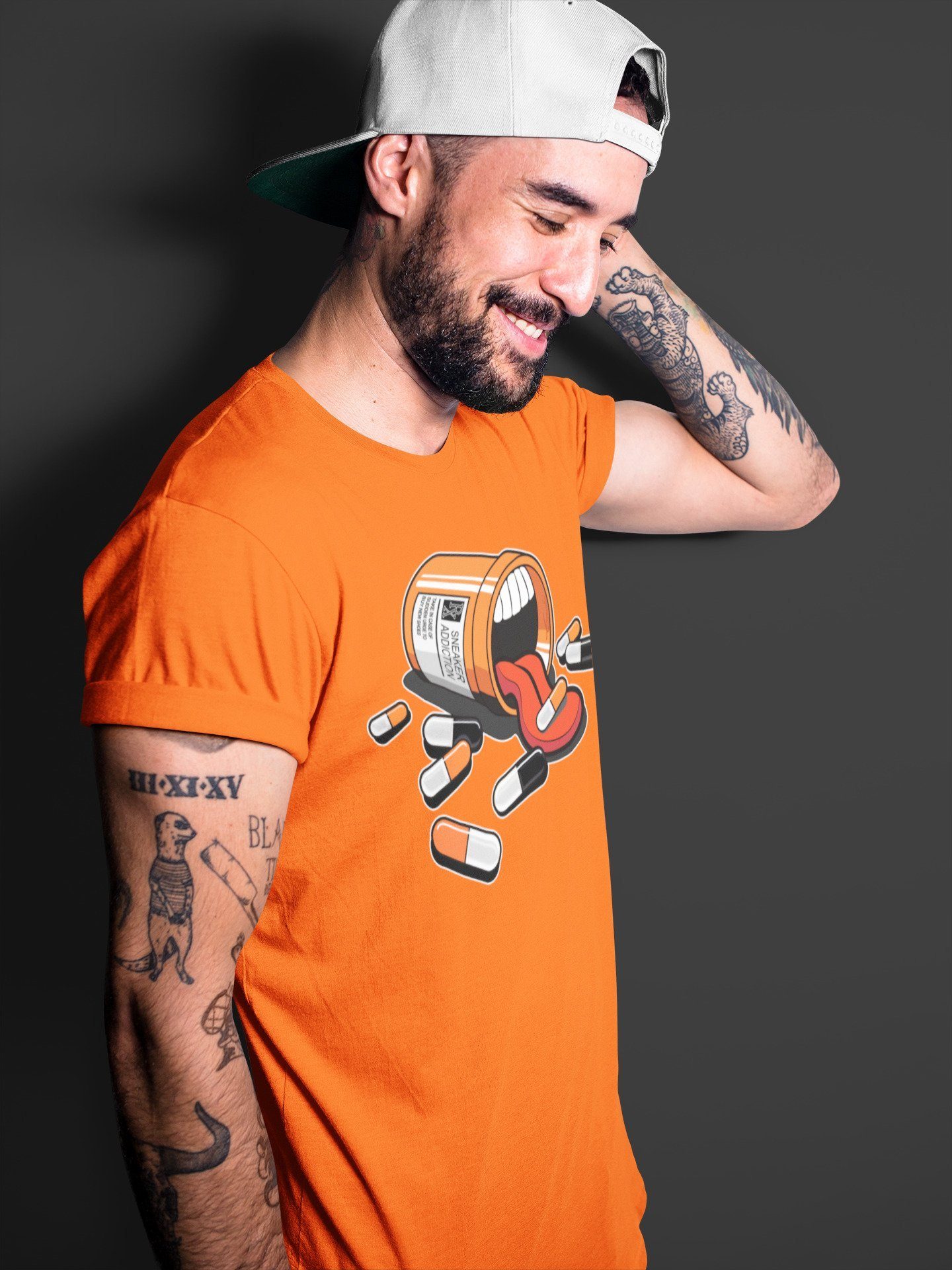Jordan 1 Electro Orange Sneaker Matching T-Shirt Sneaker Addiction Sneaker Tees Jordan 1 Electro Orange Sneaker Release Tees Crew Neck Tees