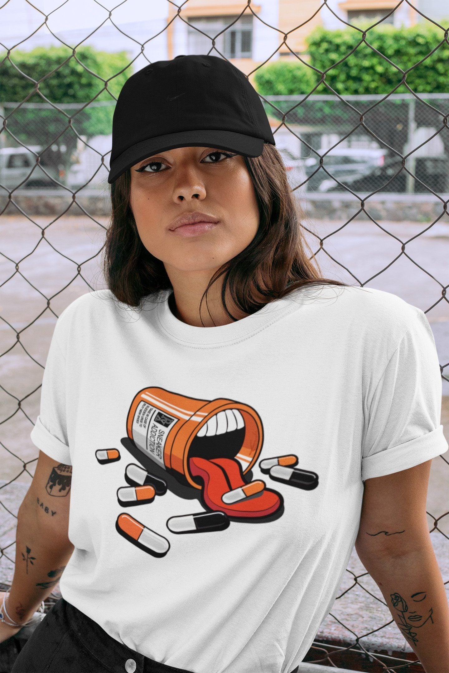 Jordan 1 Electro Orange Sneaker Matching T-Shirt Sneaker Addiction Sneaker Tees Jordan 1 Electro Orange Sneaker Release Tees Crew Neck Tees