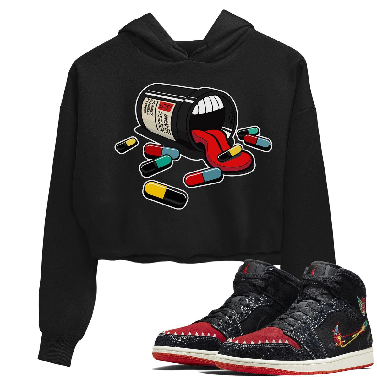 Jordan 1 Siempre Familia Sneaker Matching T-Shirt Sneaker Addiction Sneaker Tees Jordan 1 Siempre Familia Sneaker Release Tees Women's Shirts